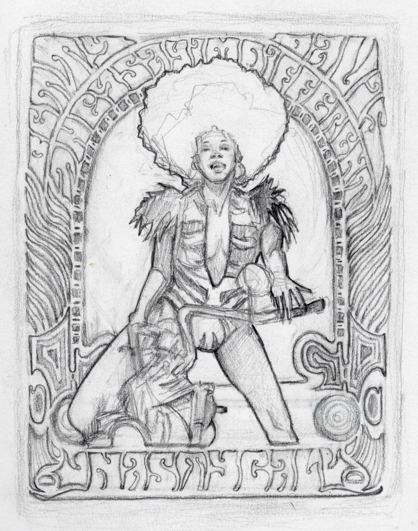 First Rough Pencil Sketch