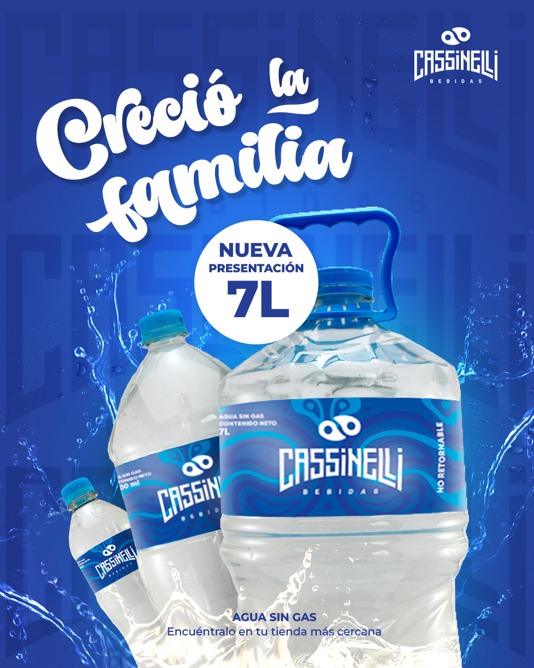 Publicidad de agua Cassinelli