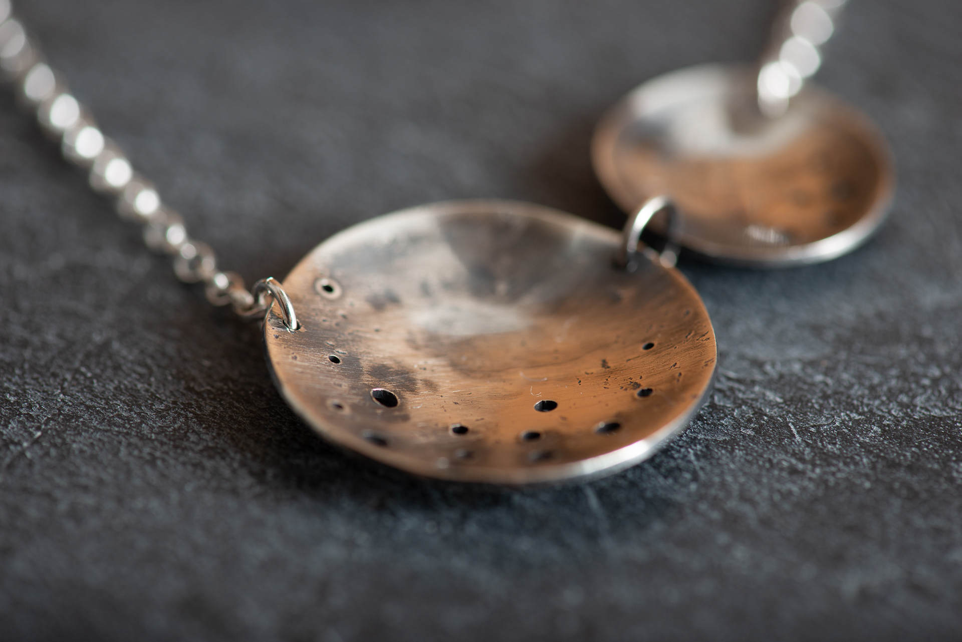 Textured Circles Necklace - SOLD