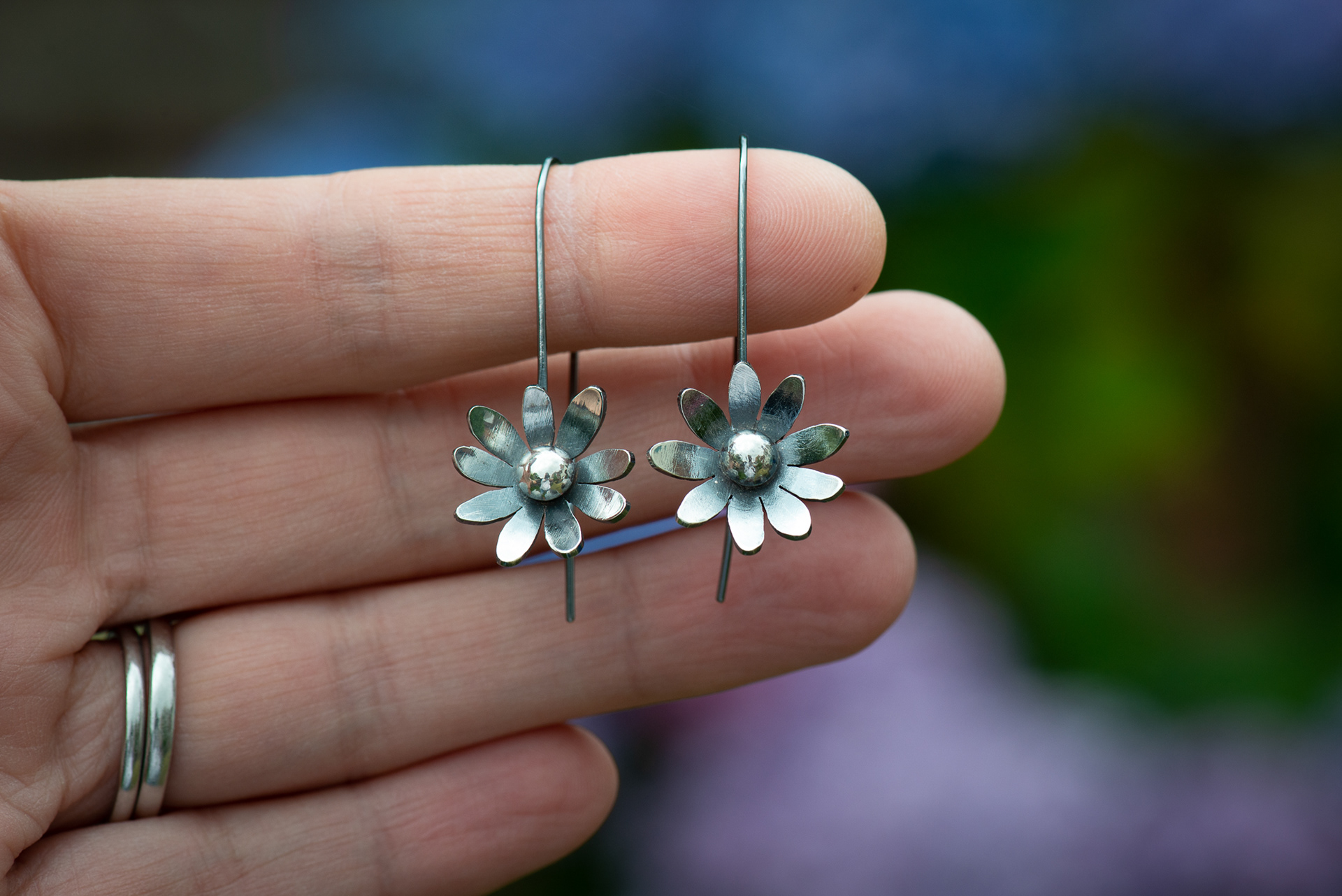Flower Dangle Earrings - Sold