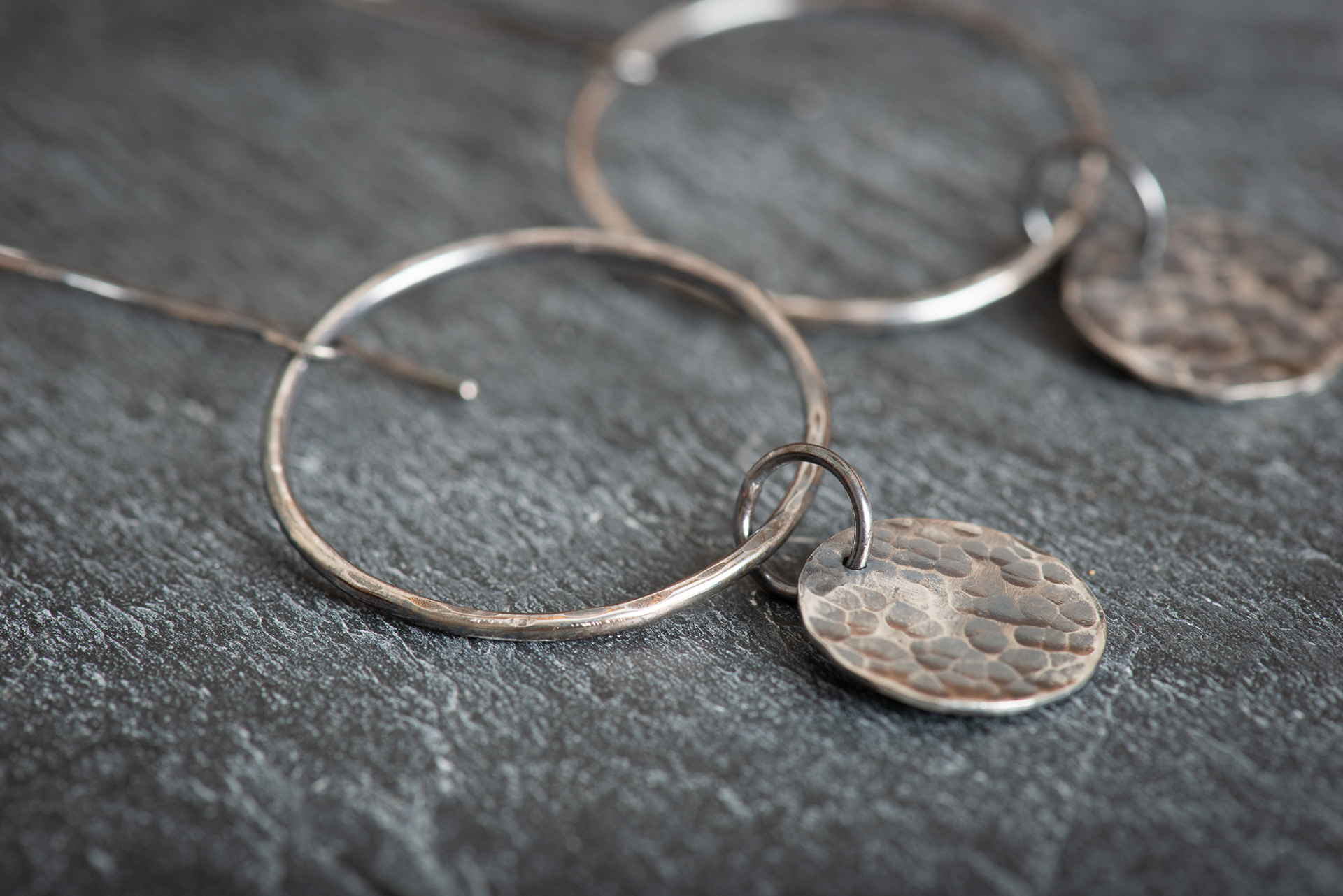 Oxidised Circles Earrings - SOLD