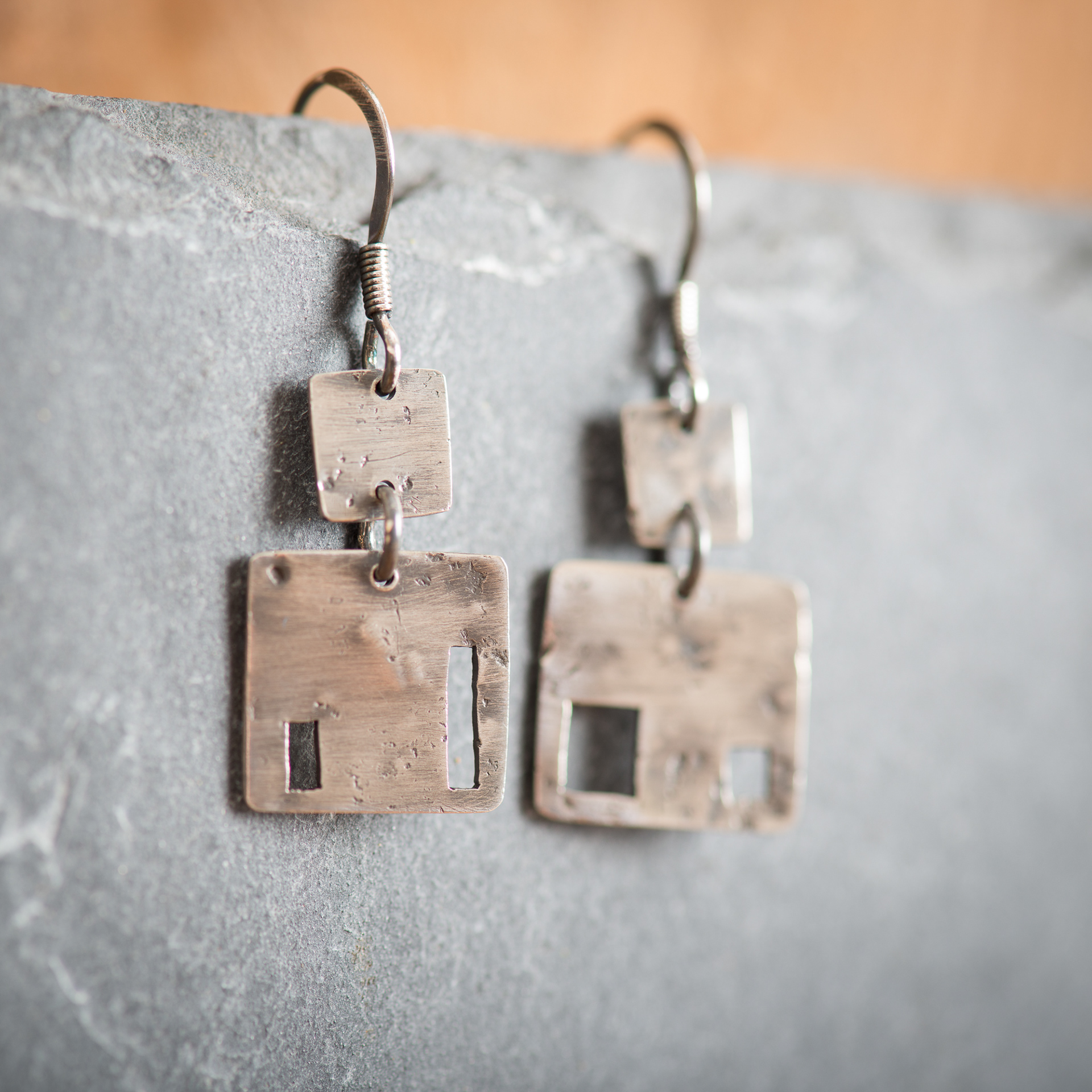 Stacked Squares Earrings - Sold