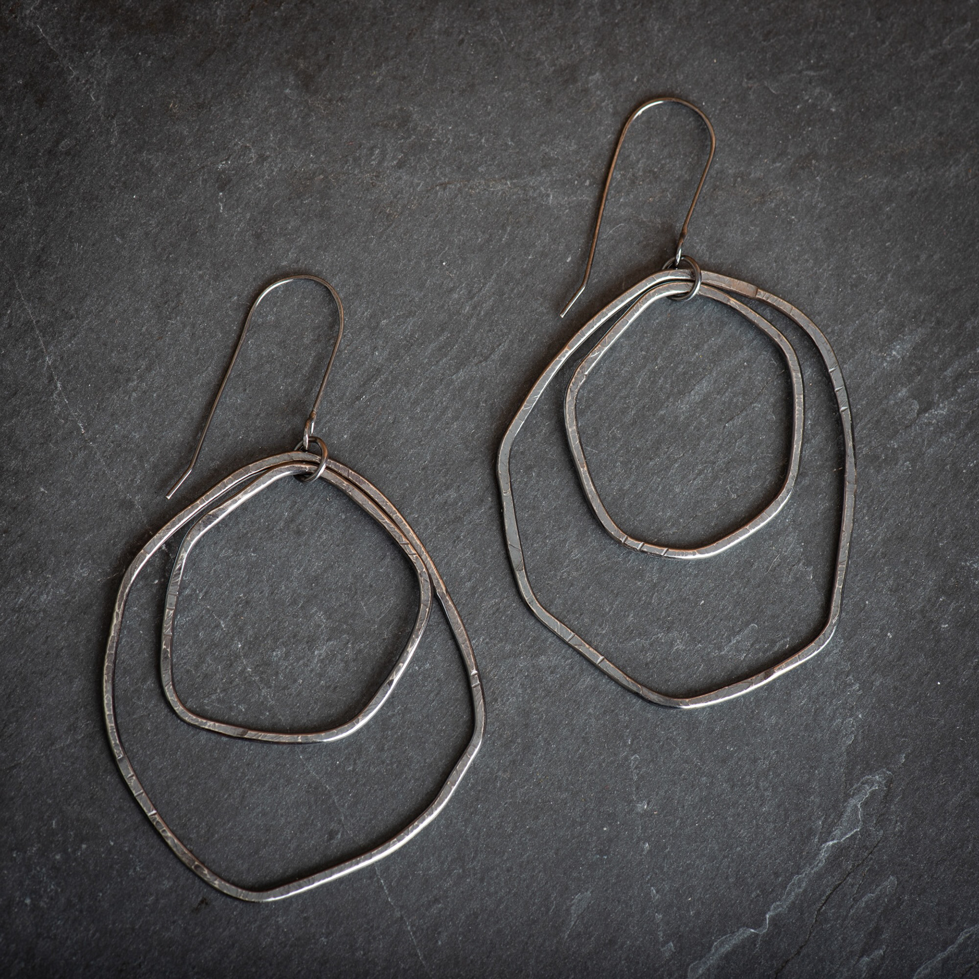 Urban Ocean Big Earrings- Sold. (Contact for custom.)