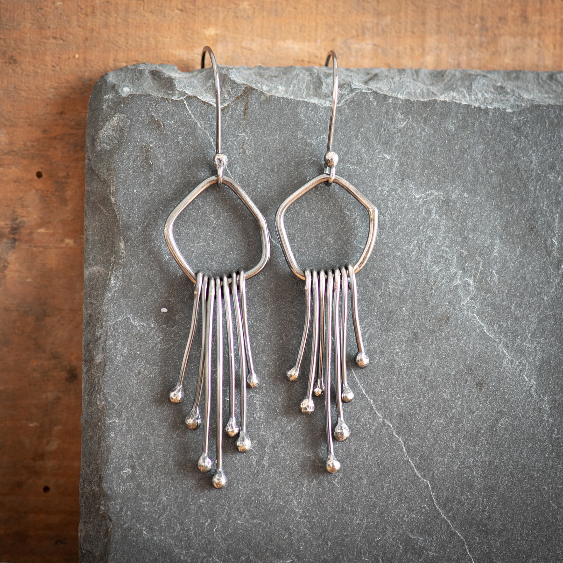 Matchstick Fringe Earrings - Sold