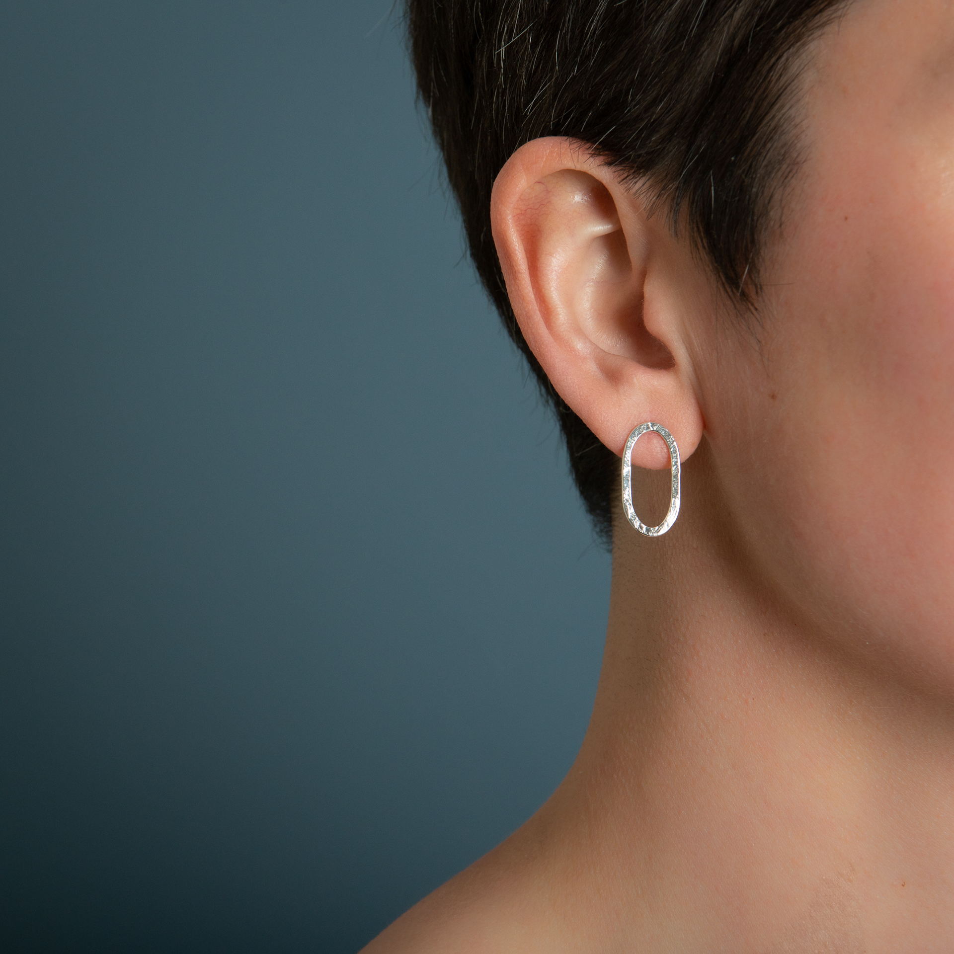 Oval Textured Studs - £30