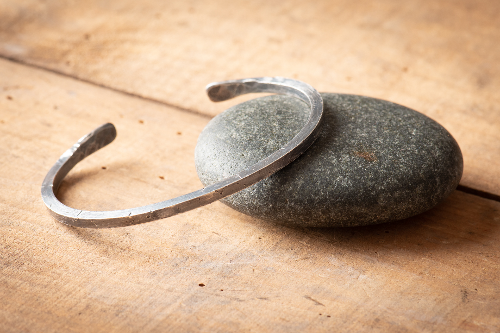 Textured Square Profile Bangle - £65