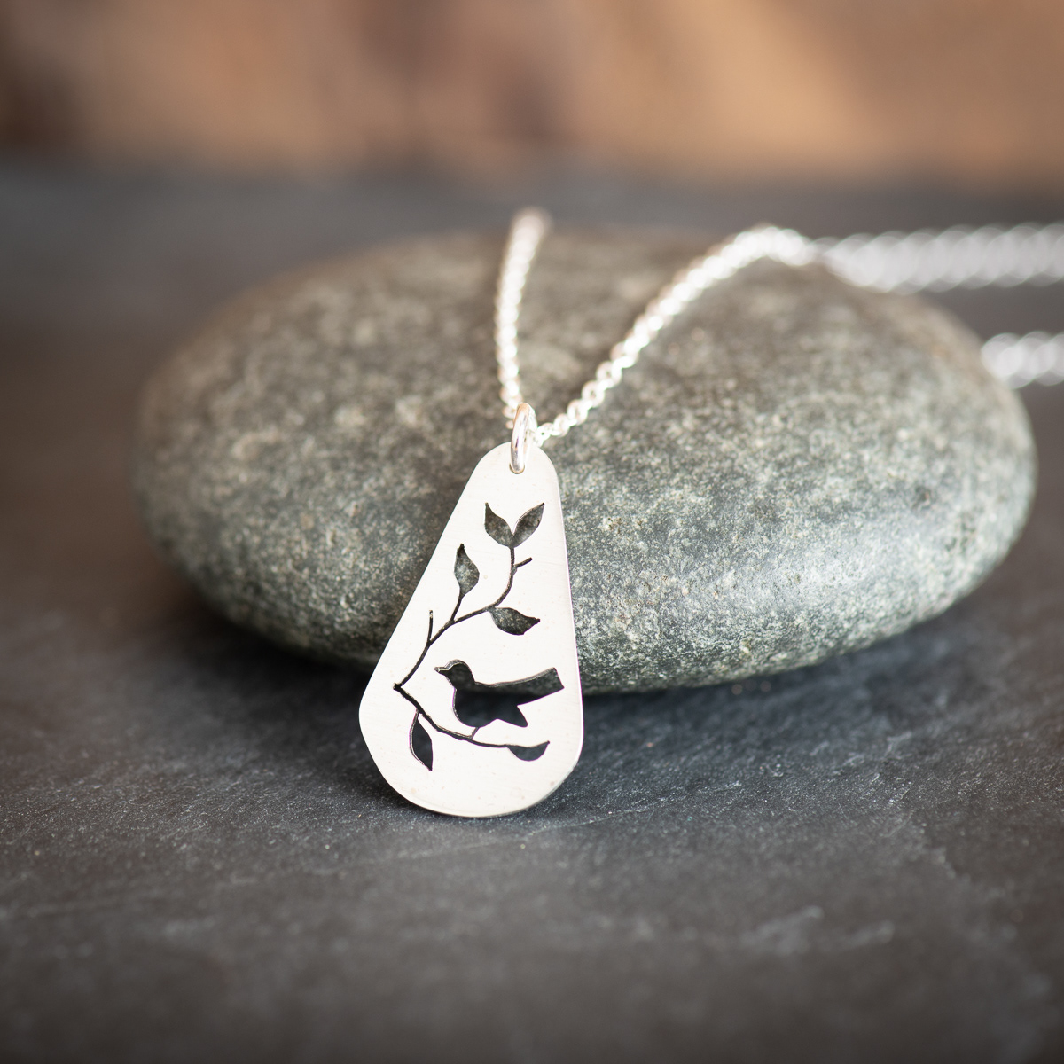 Bird on a Branch Necklace SOLD
