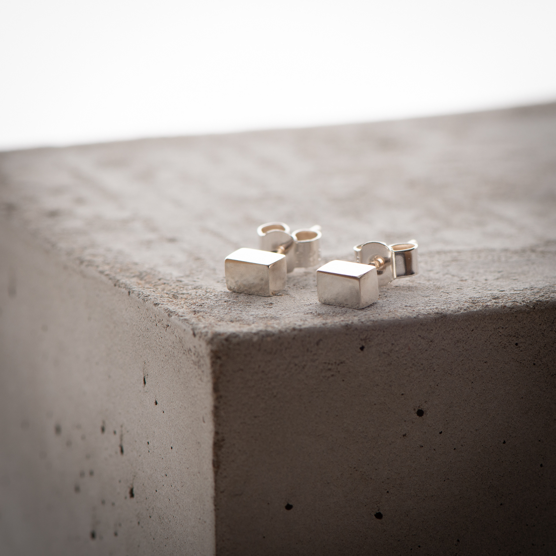 Rectangular Cube Studs - £25