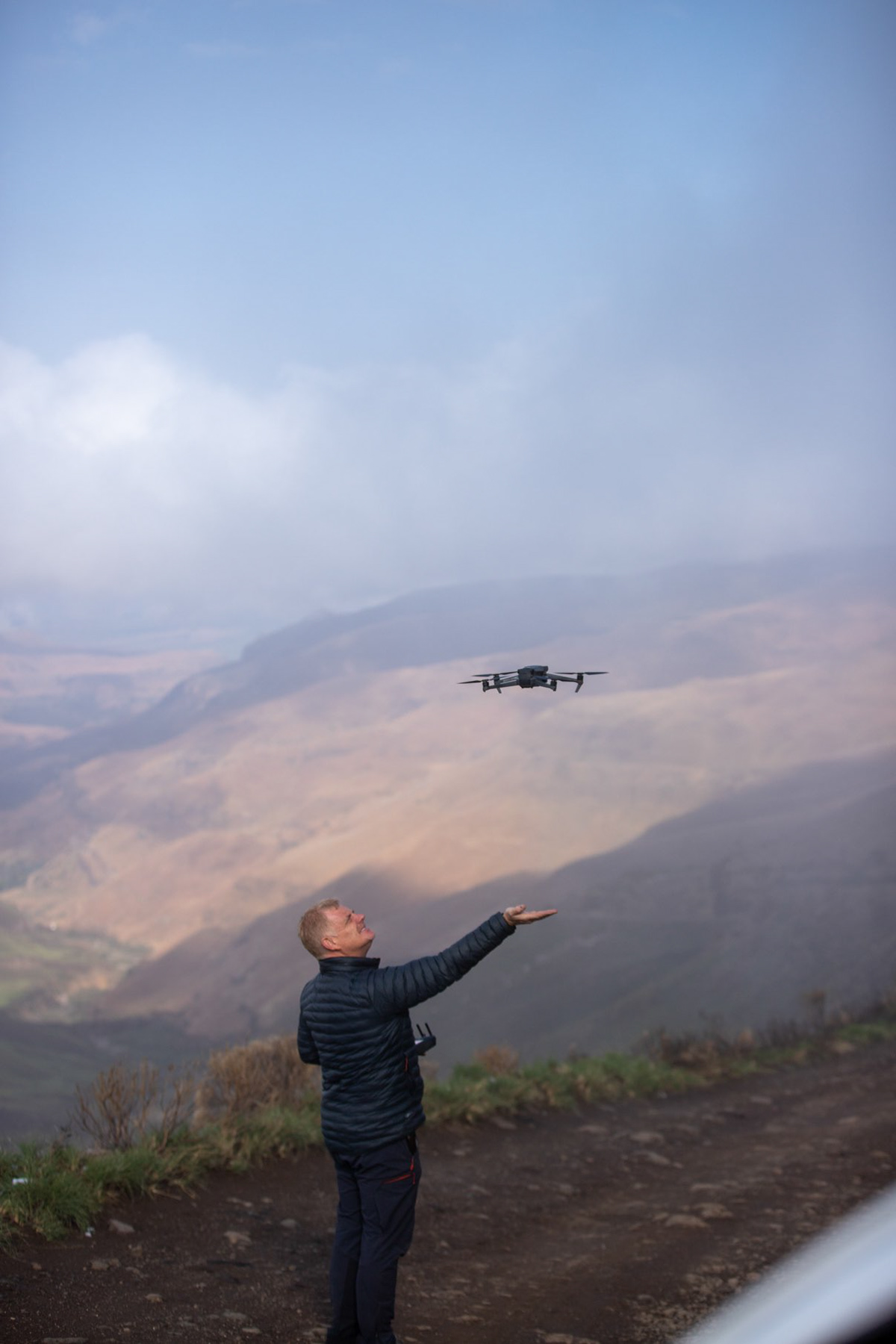 Using the force to land the drone