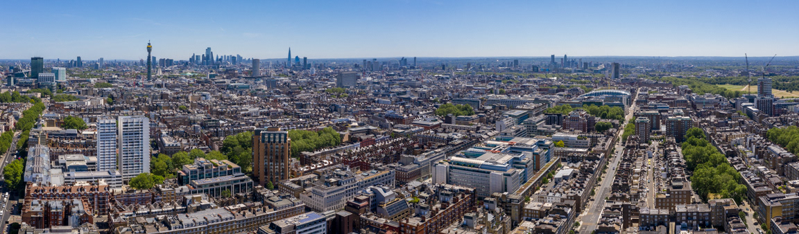 London Skyline taken from a drone