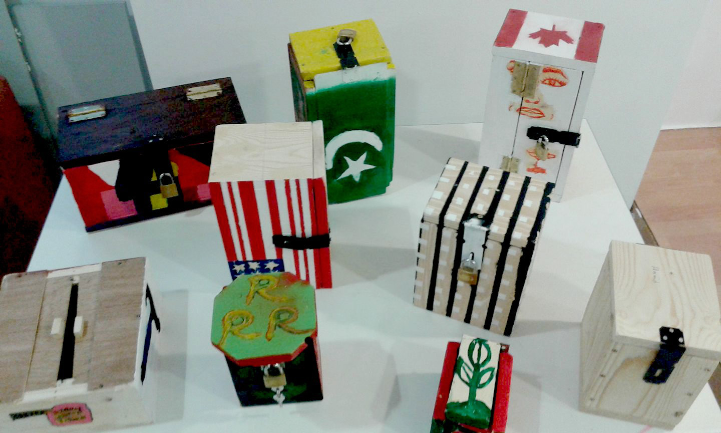 Collection of finished boxes