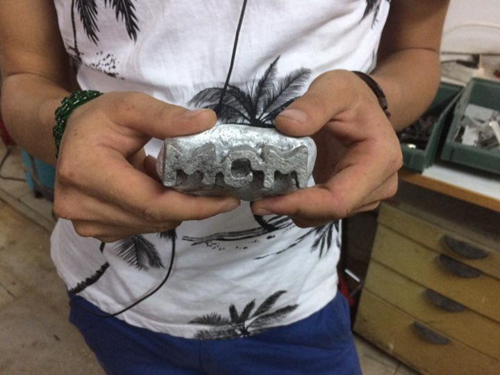 Final custom sandcasted part made by a student
