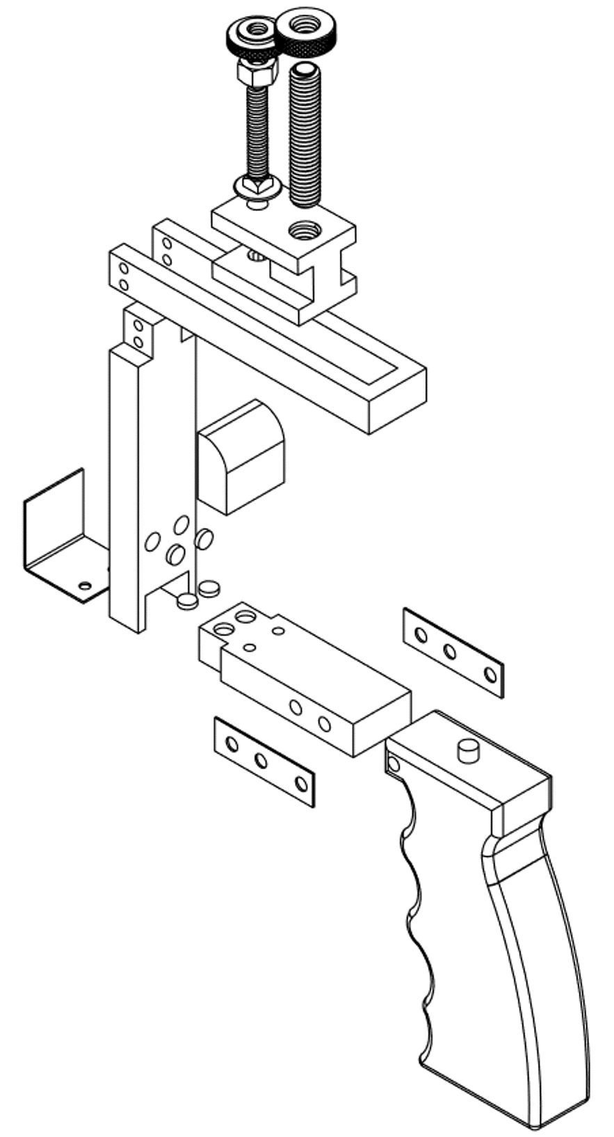 Exploded CAD view of final prototype assembly
