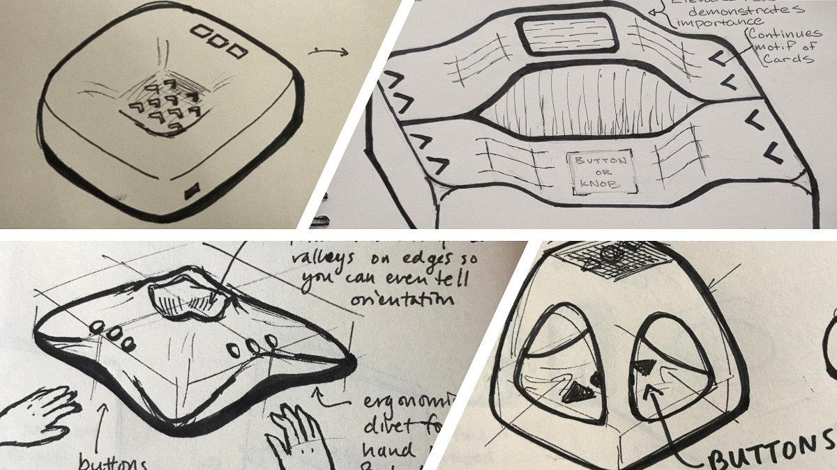 Early sketches of possible centerpiece design