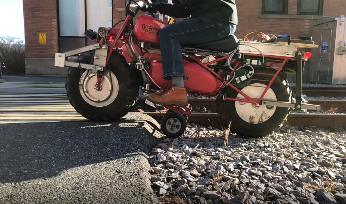 Attachment tested on bumps, hills, and narrow roads