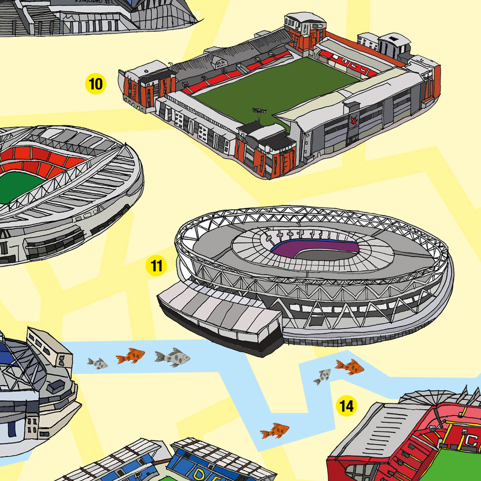 Stephen Beerling - Football Stadiums of London Map