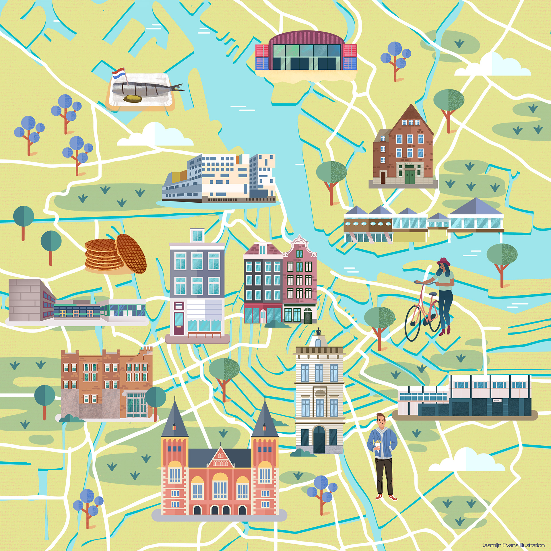 Map illustration. City Map illustration. Illustrated Maps. Maps 2d illustration. 2d Map Illustrator.