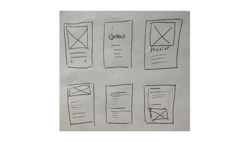 Trifold brochure sketches of front and inside part 2