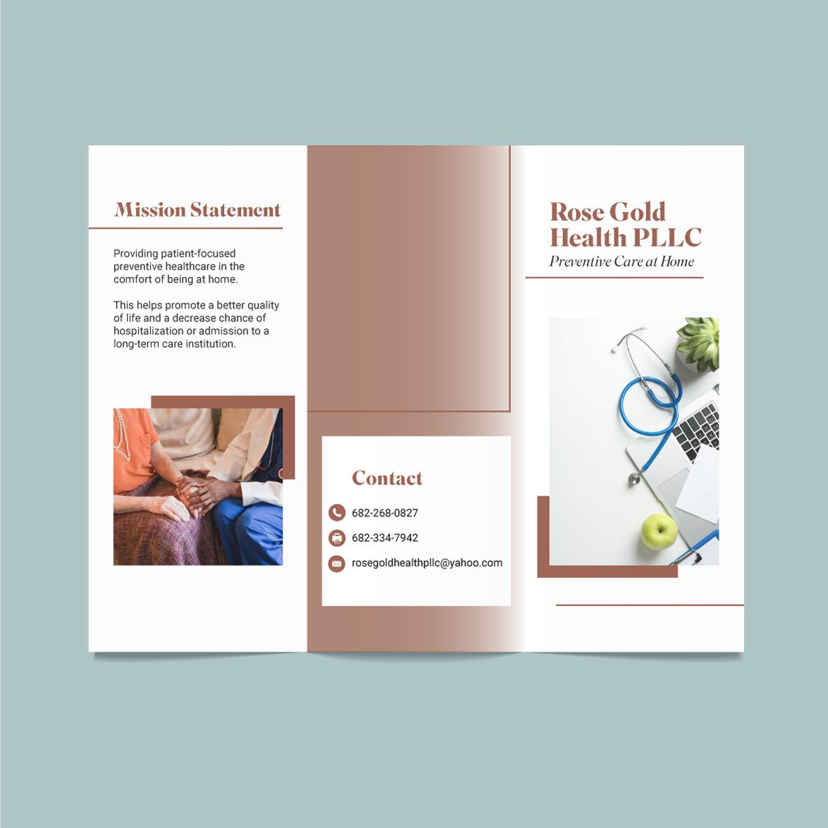 Trifold brochure front