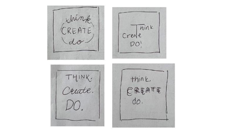 Back of business card #1 sketches