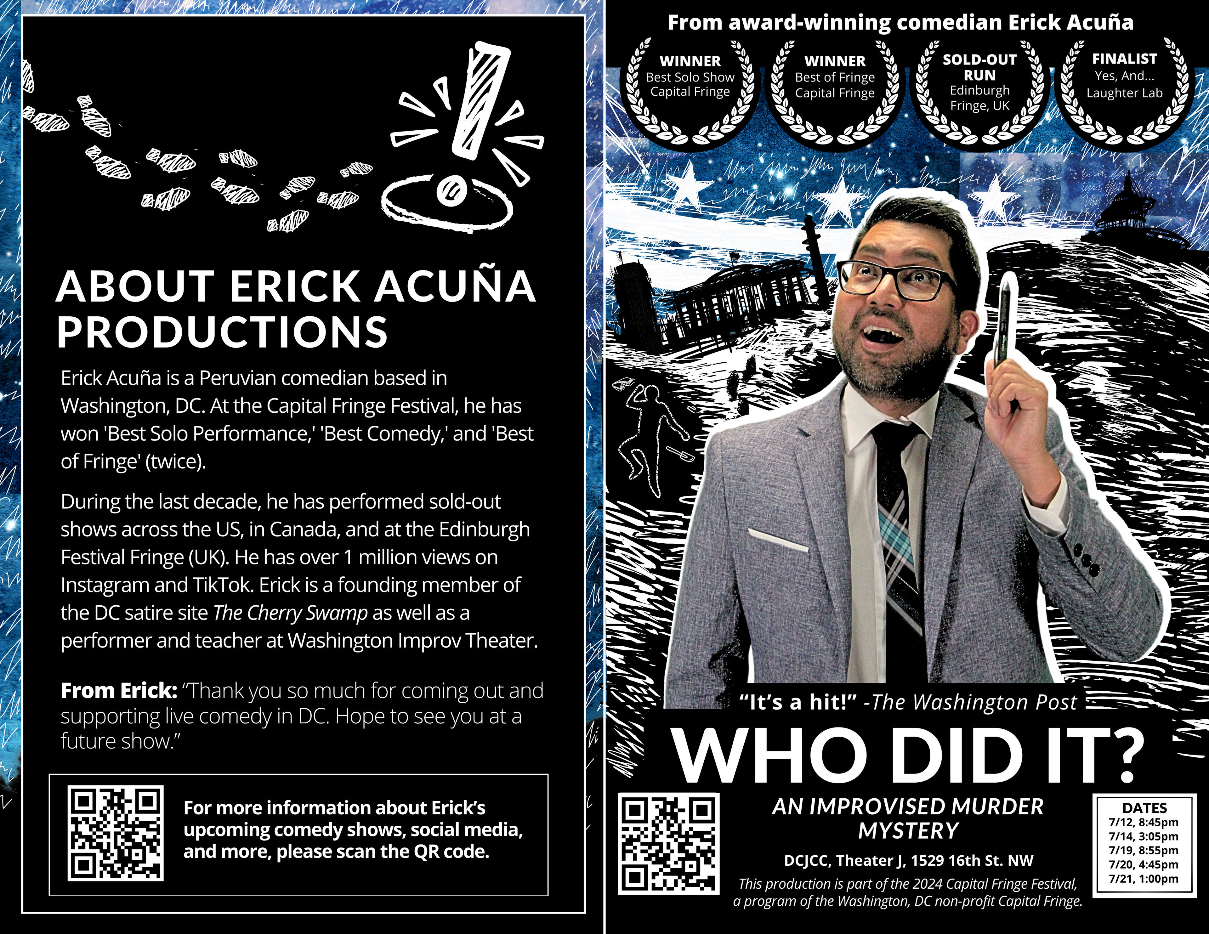 printed program cover (front & back)