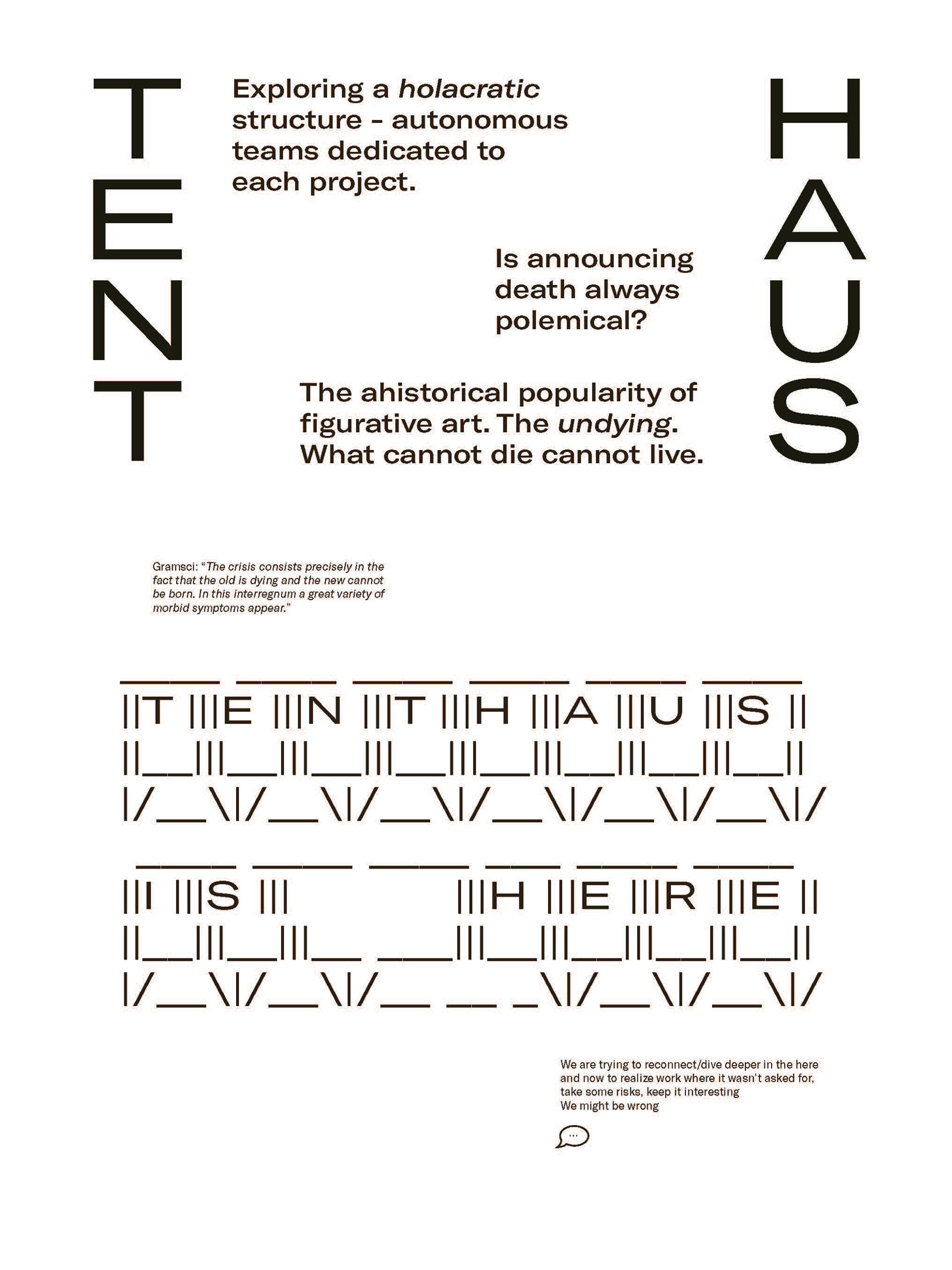Insert - Tenthaus Collective 2021 in Death of the Curator, Oslo Kunsthall