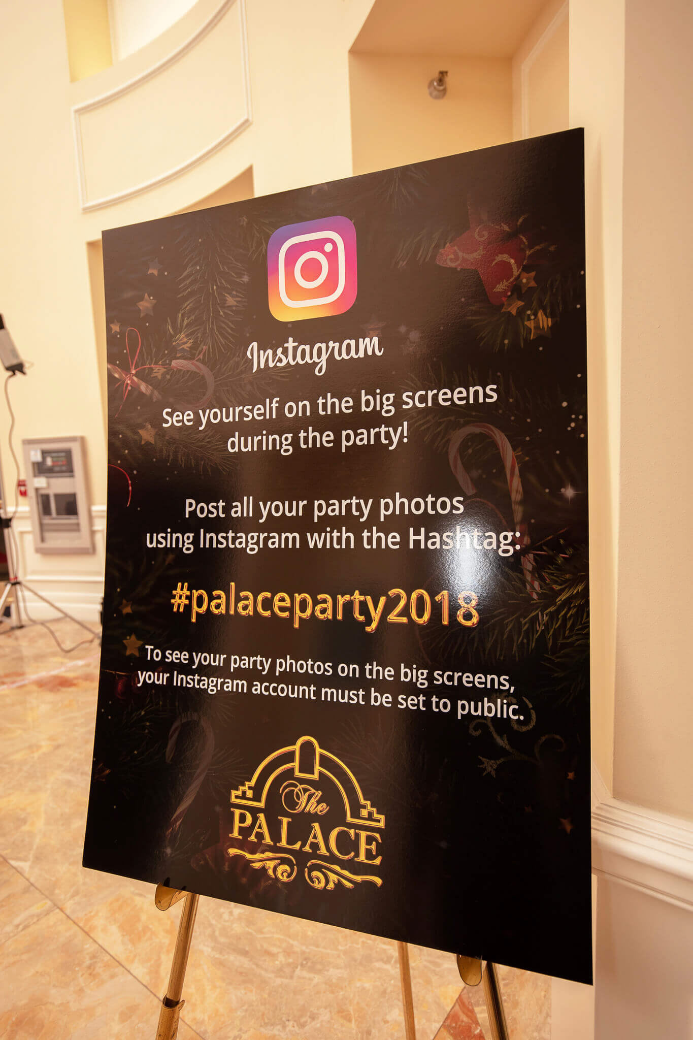Designed event signage with social media integration, fostering interactive guest participation.