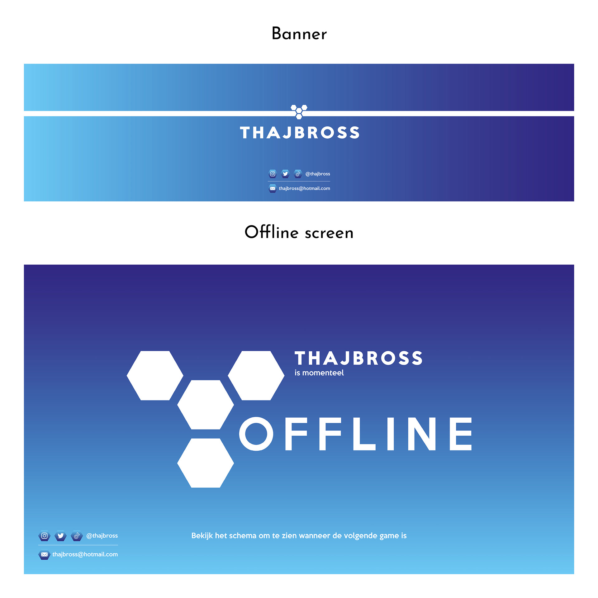 Banner en Offlinescreen