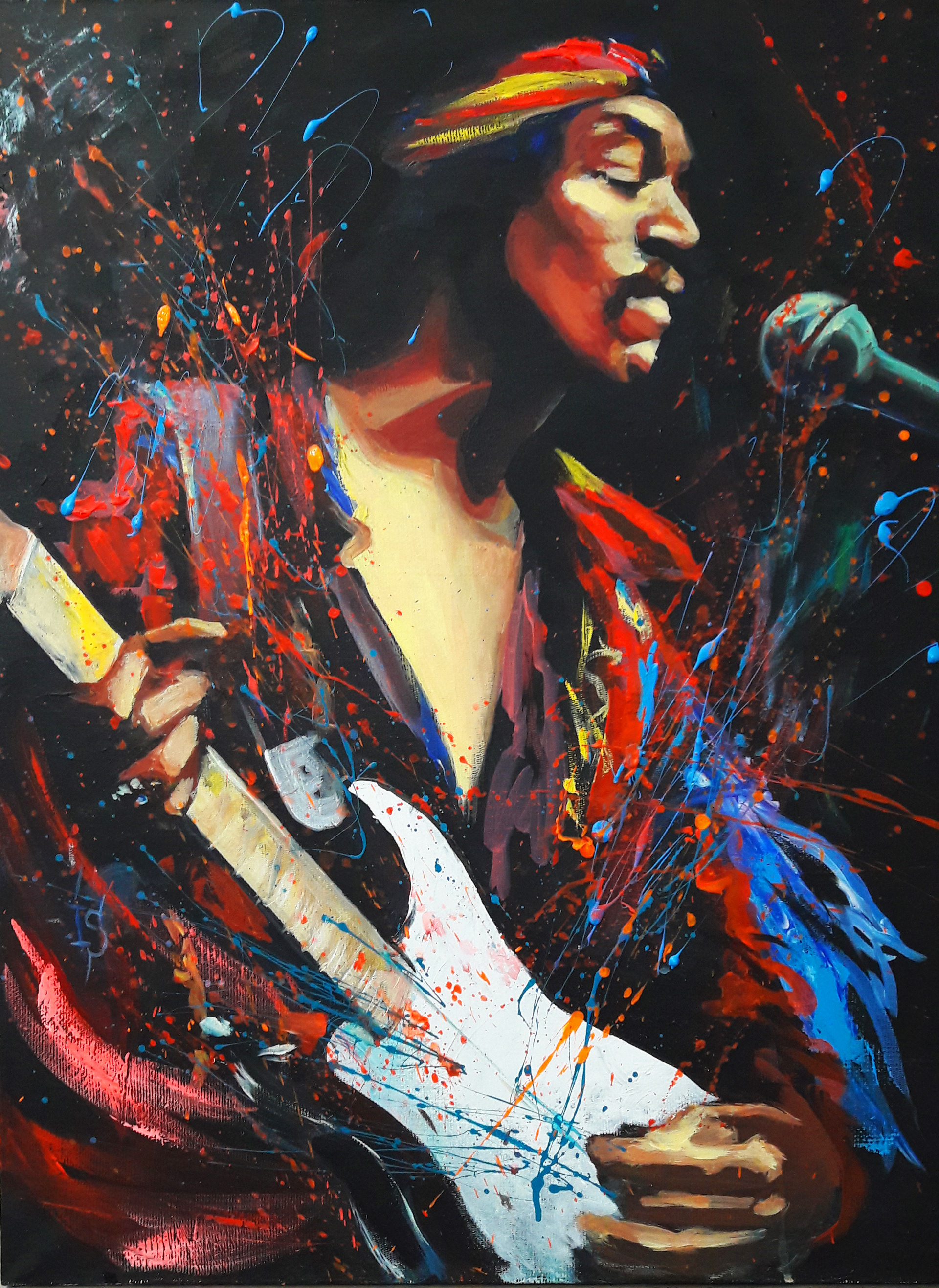 JIMI, 2017. Холст, акрил. 60х80см. 100000р