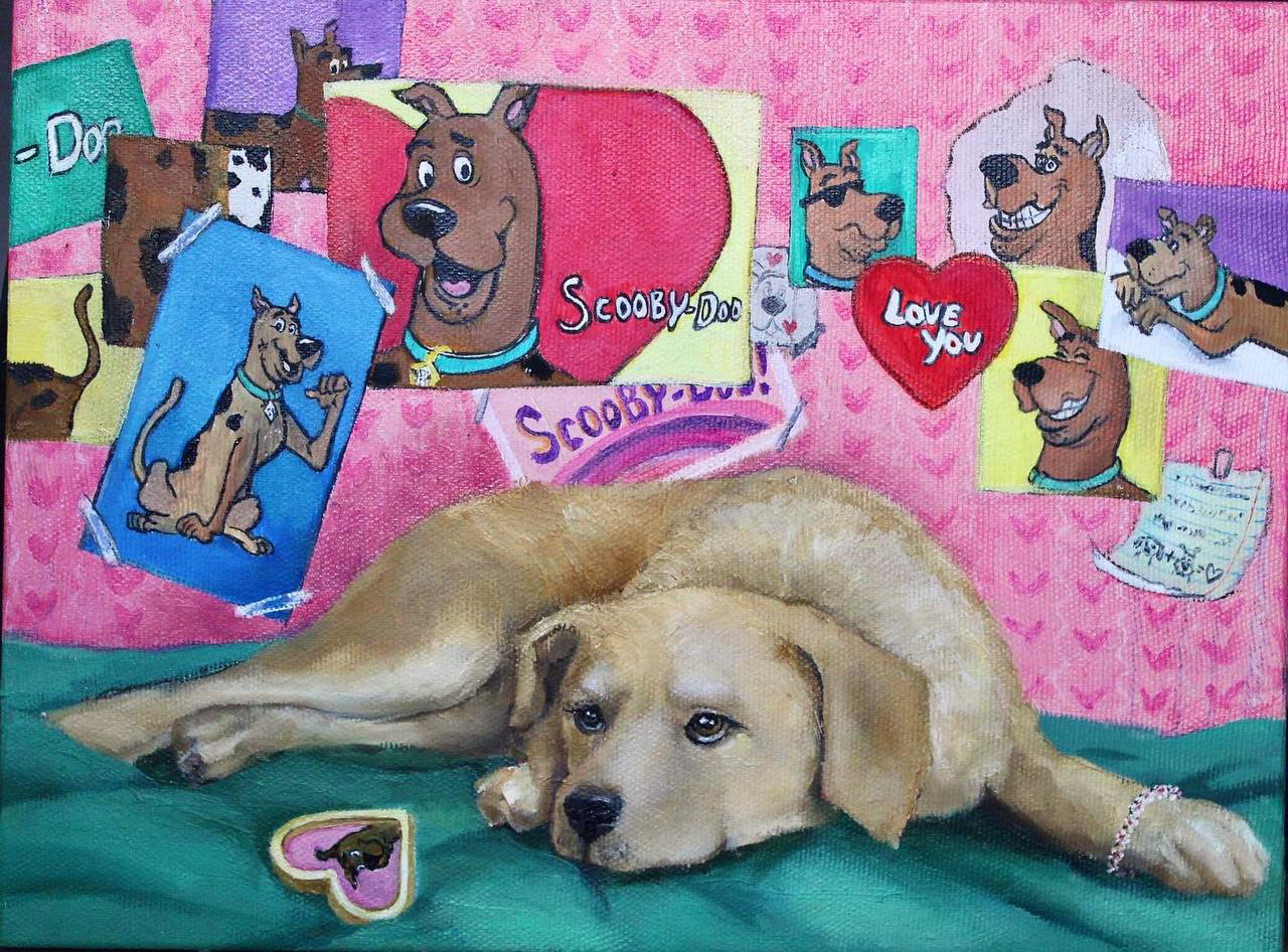 My crush is Scooby-Doo. Алина Салеева. Холст, масло. 30х40см. 60 000р