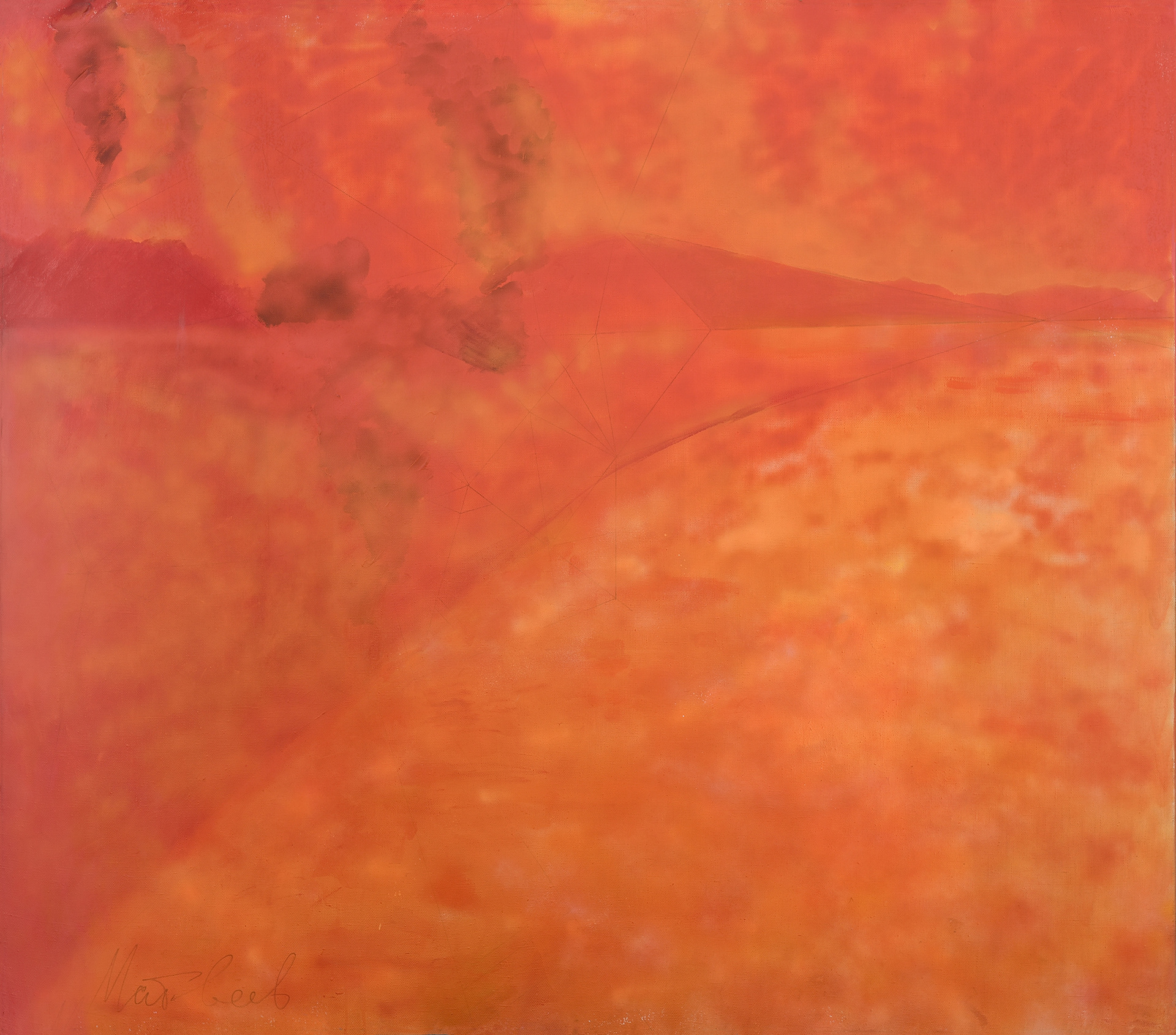 Лето и дым, 2009. Холст, акрил. 160х180см.