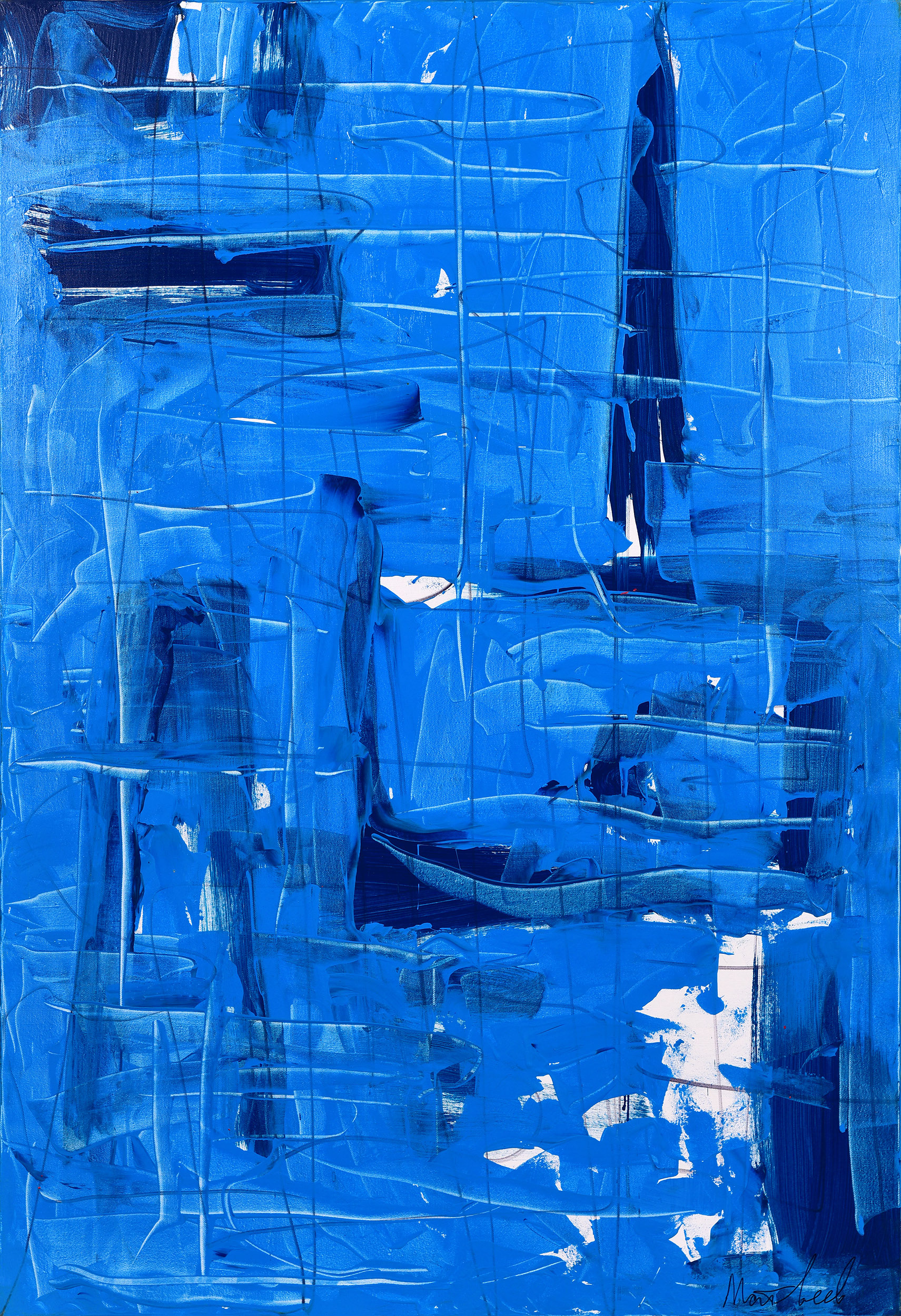 В синем диапазоне, 2019. Холст, акрил. 160х110см. 1120000р