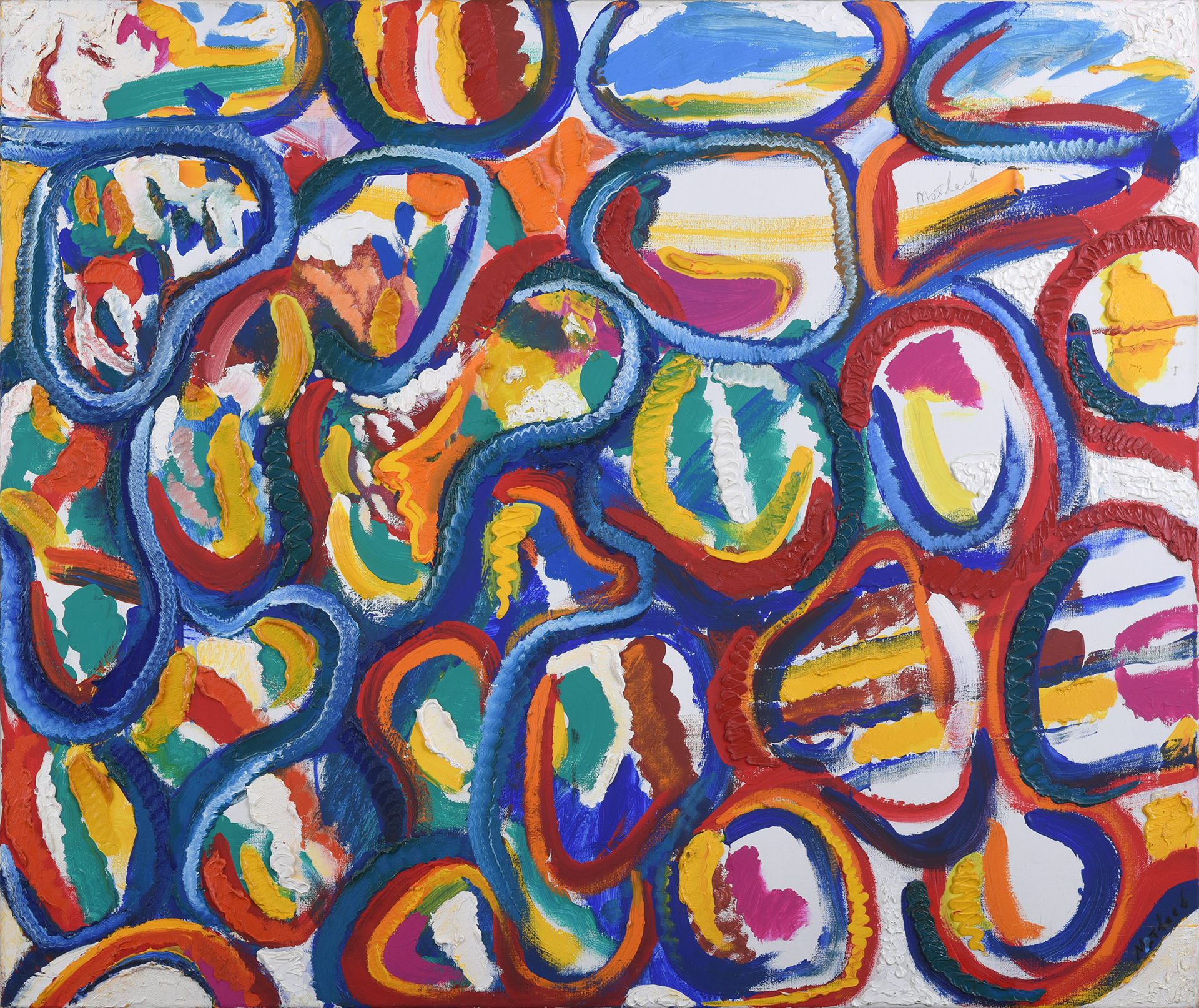 Цвет как форма жизни, 2007. Хост, масло. 100х120см.