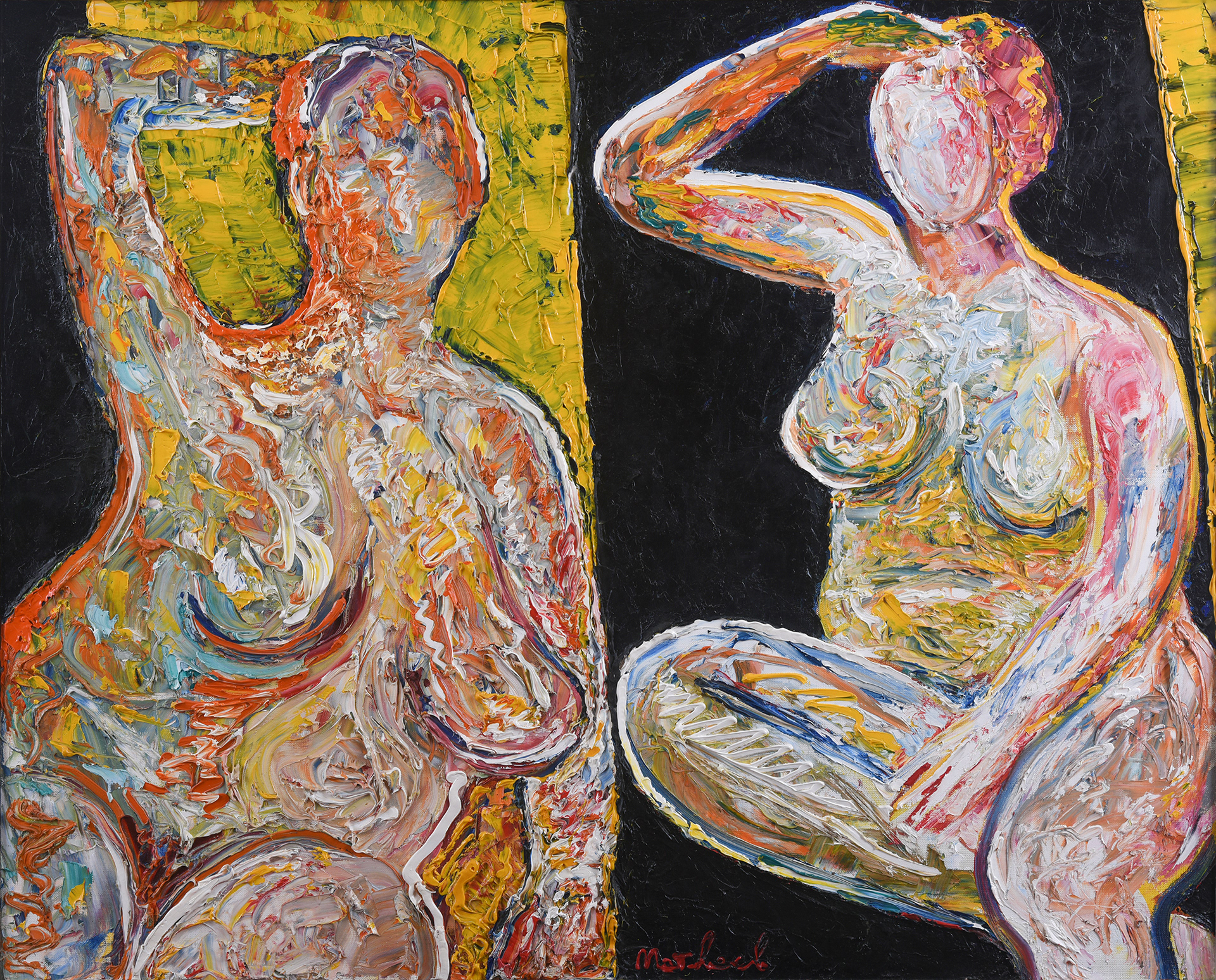 Проблема двух тел, 2008. Холст, масло. 80х100см. 400000р