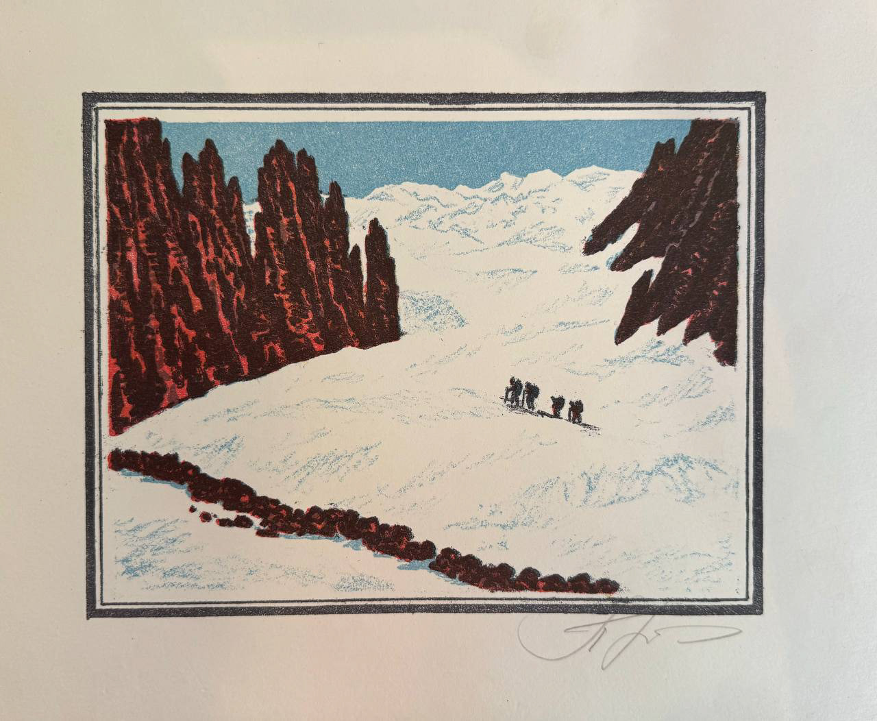 Литография по произведениям Чингиза Айматова. 1989г. Карандаш, бумага, камень. 30х24 см. 7 000р