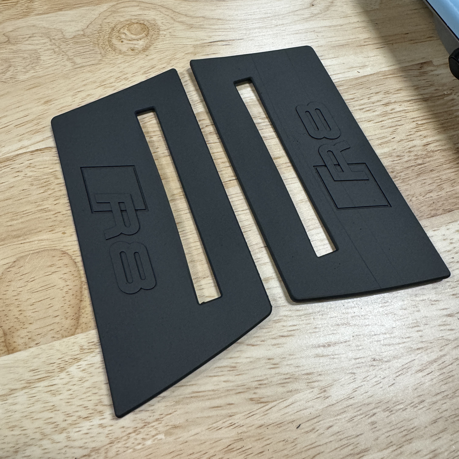 Audi R8 swan neck wing mount cover panel prototypes.