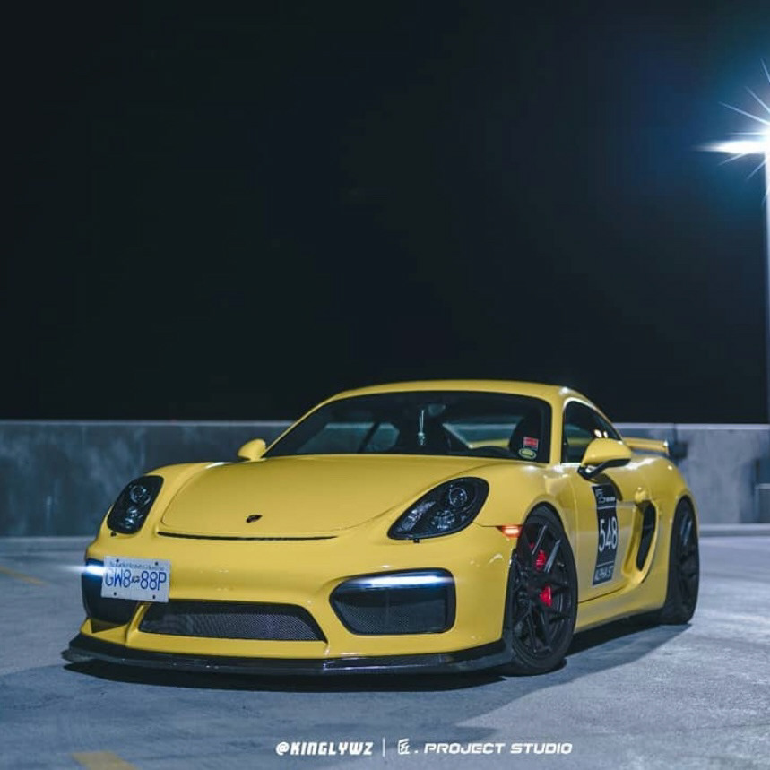 Front view of the Porsche GT4 as-scanned.