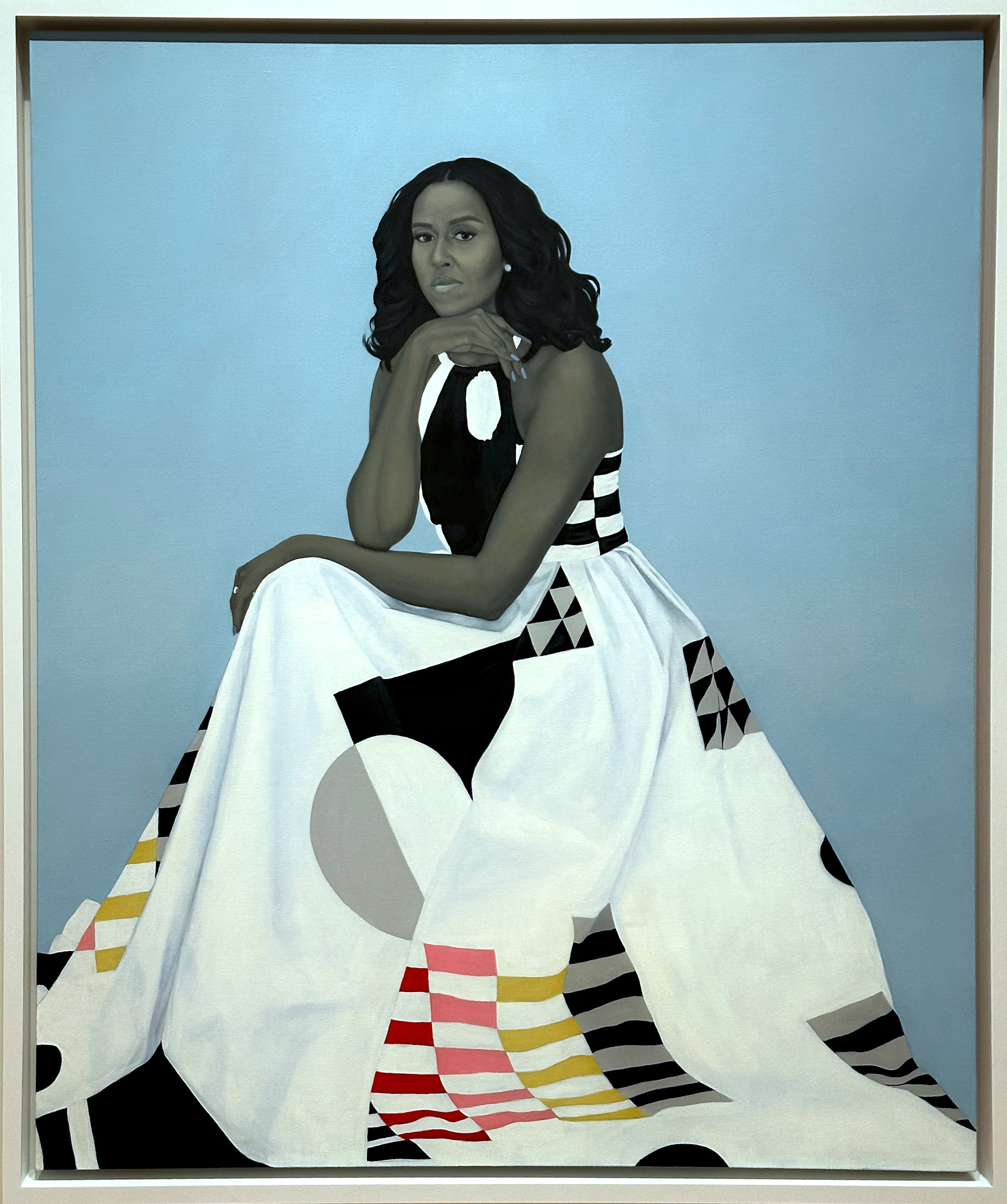 This painting stopped me in my tracks. It is riveting. It is beautiful: Ms Obama, the dress, the painting. And the strength in her pose and expression is nearly overpowering. A visit to this exhibit is worth it just for this piece, but there's so much more. Go!