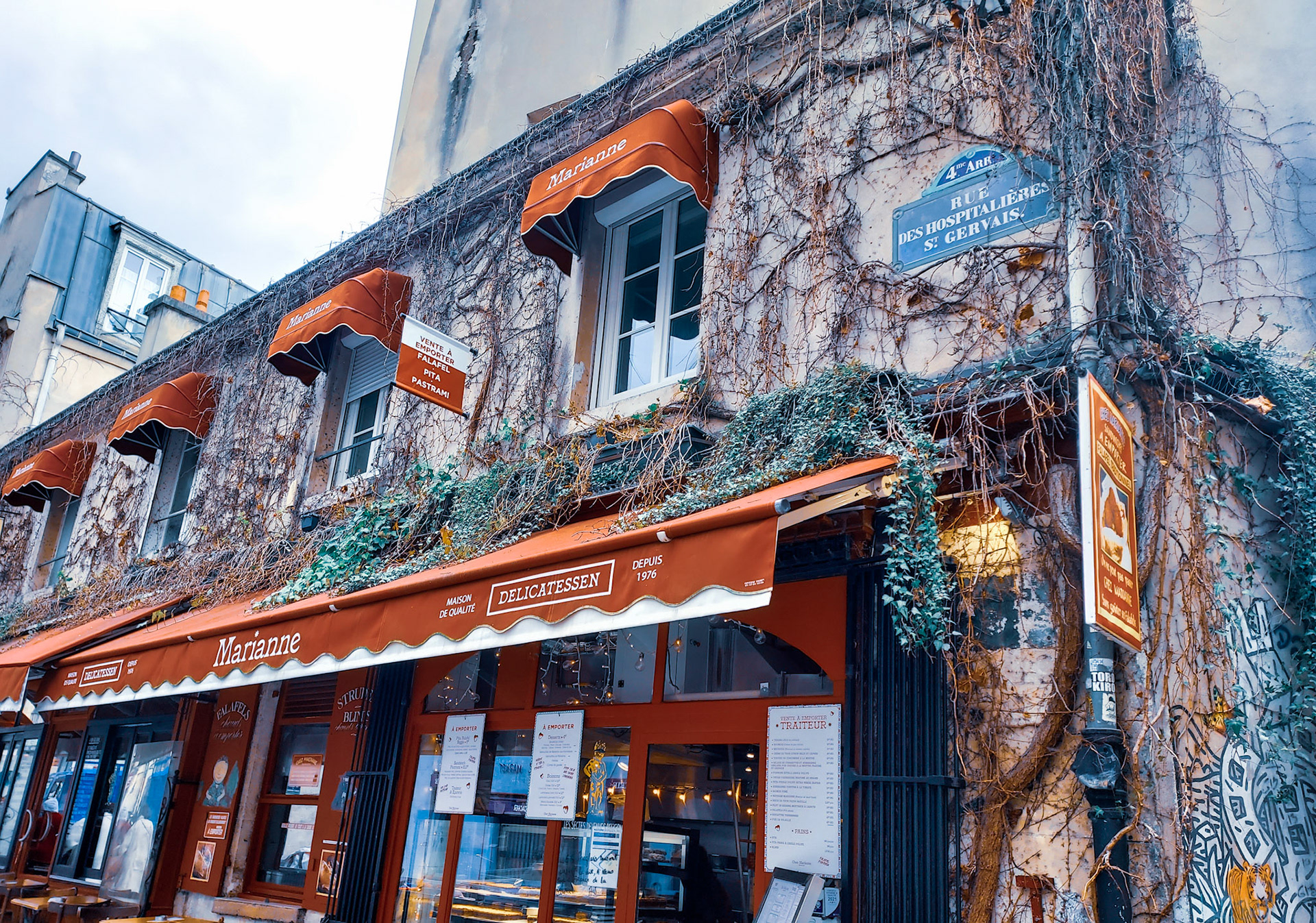 Cafe Marianne rue des Hospitalieres St Gervais 4th Arondissment