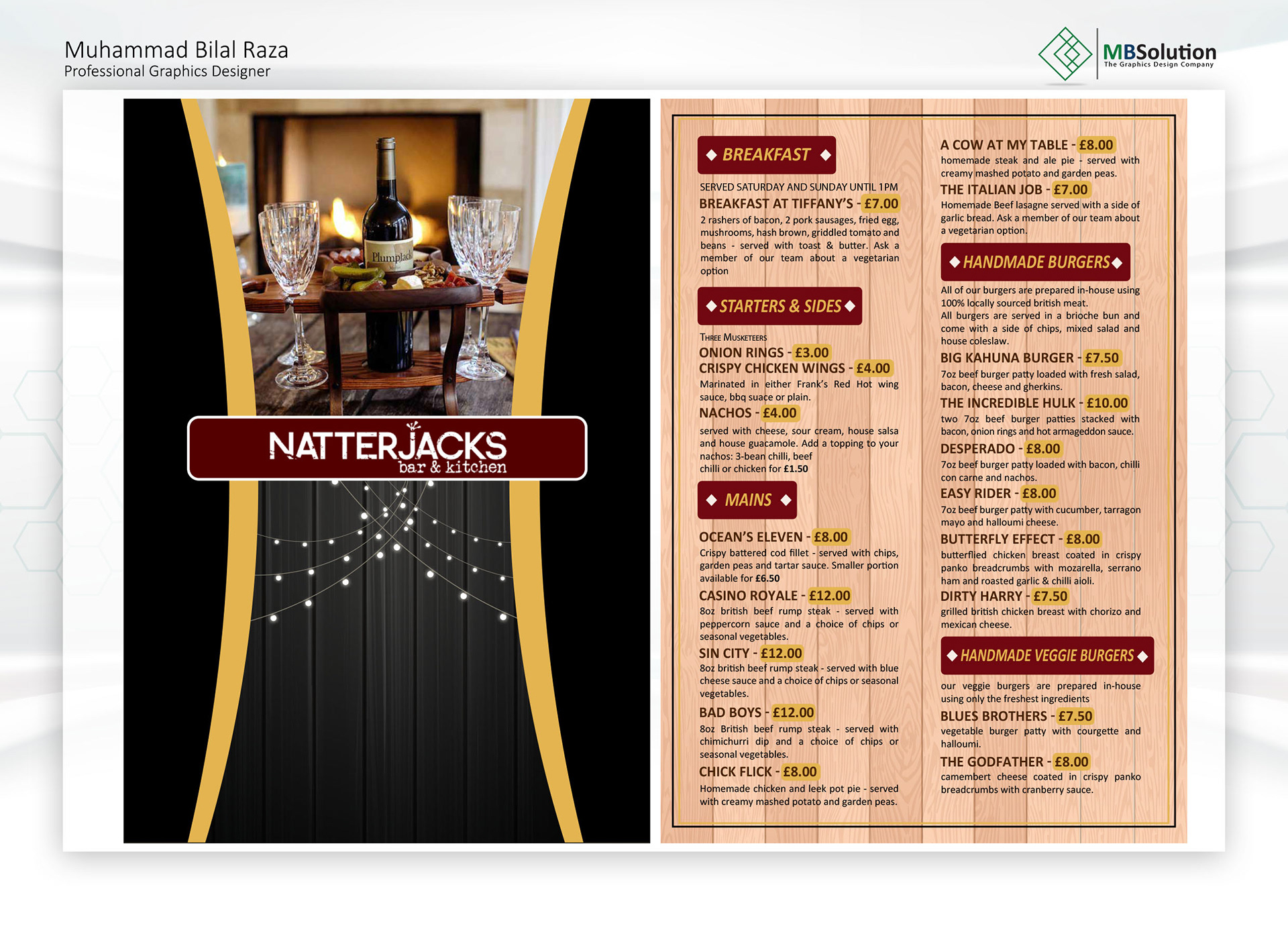 Menu Designs artwork 5 by Muhammad Bilal