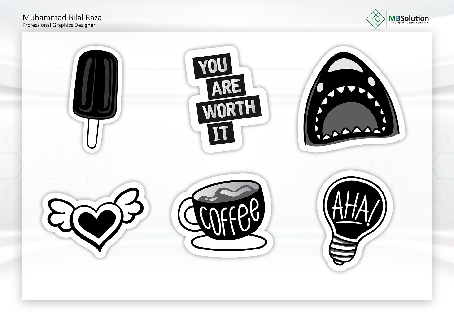 Sticker Designs artwork 3 by Muhammad Bilal
