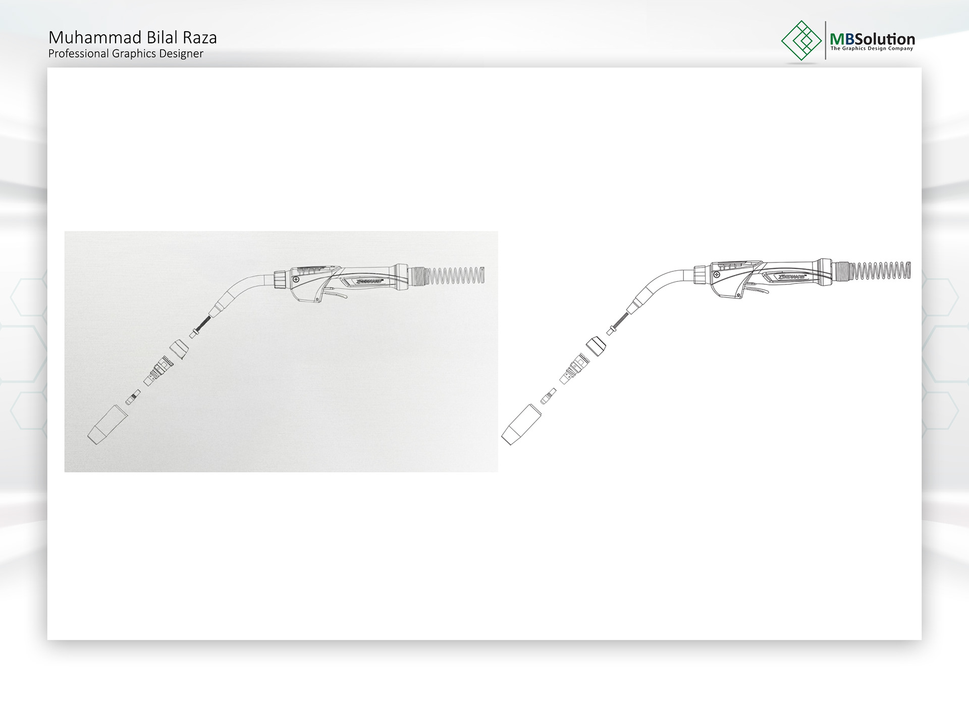 Technical Line Drawing artwork 10 by Muhammad Bilal