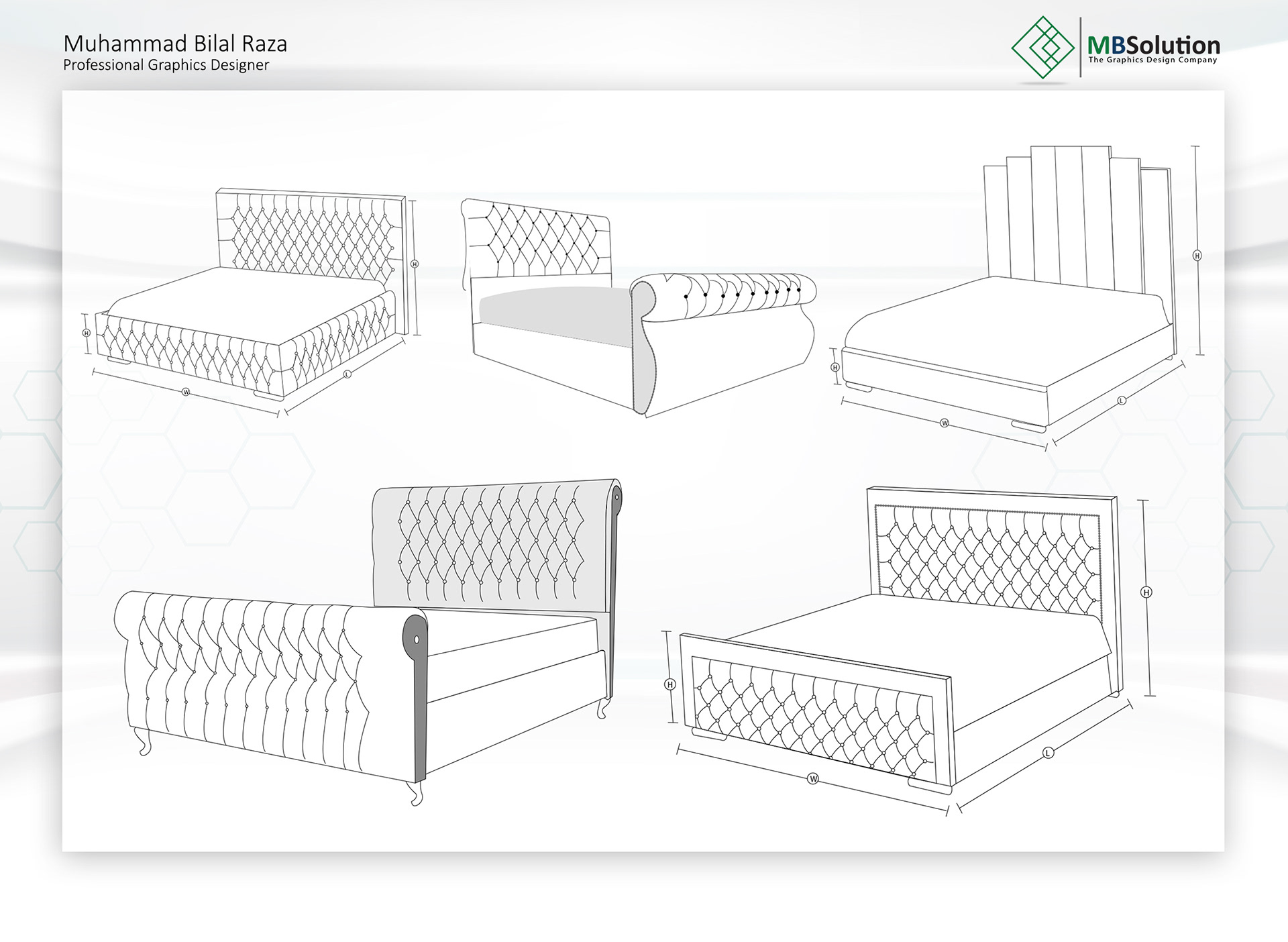 Technical Line Drawing artwork 6 by Muhammad Bilal