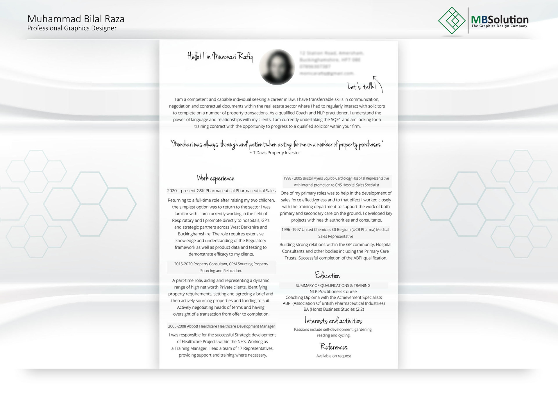 CV designs artwork 3 by Muhammad Bilal