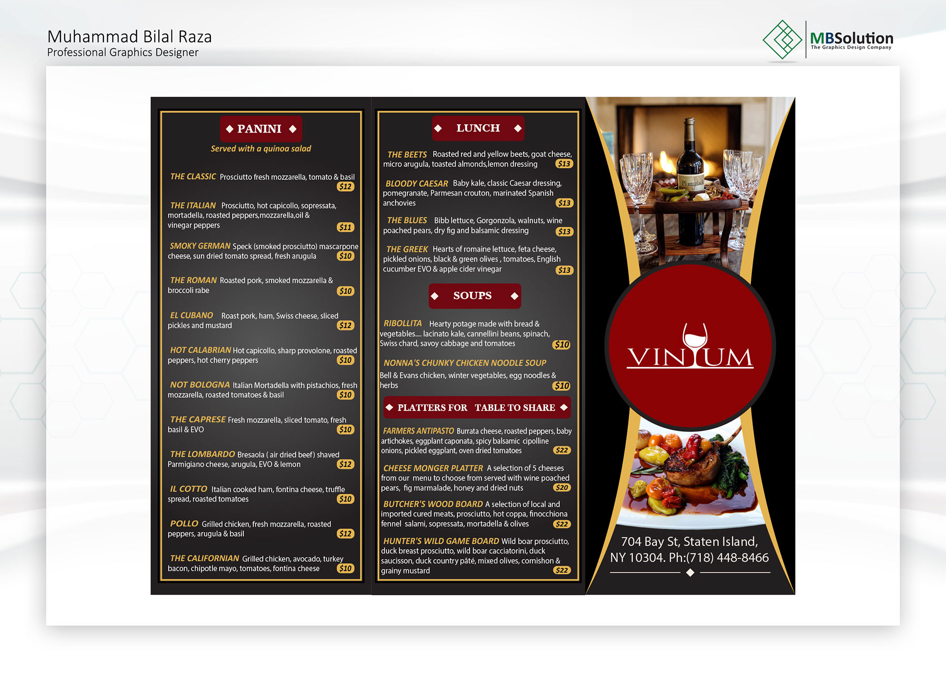 Menu Designs artwork 4 by Muhammad Bilal