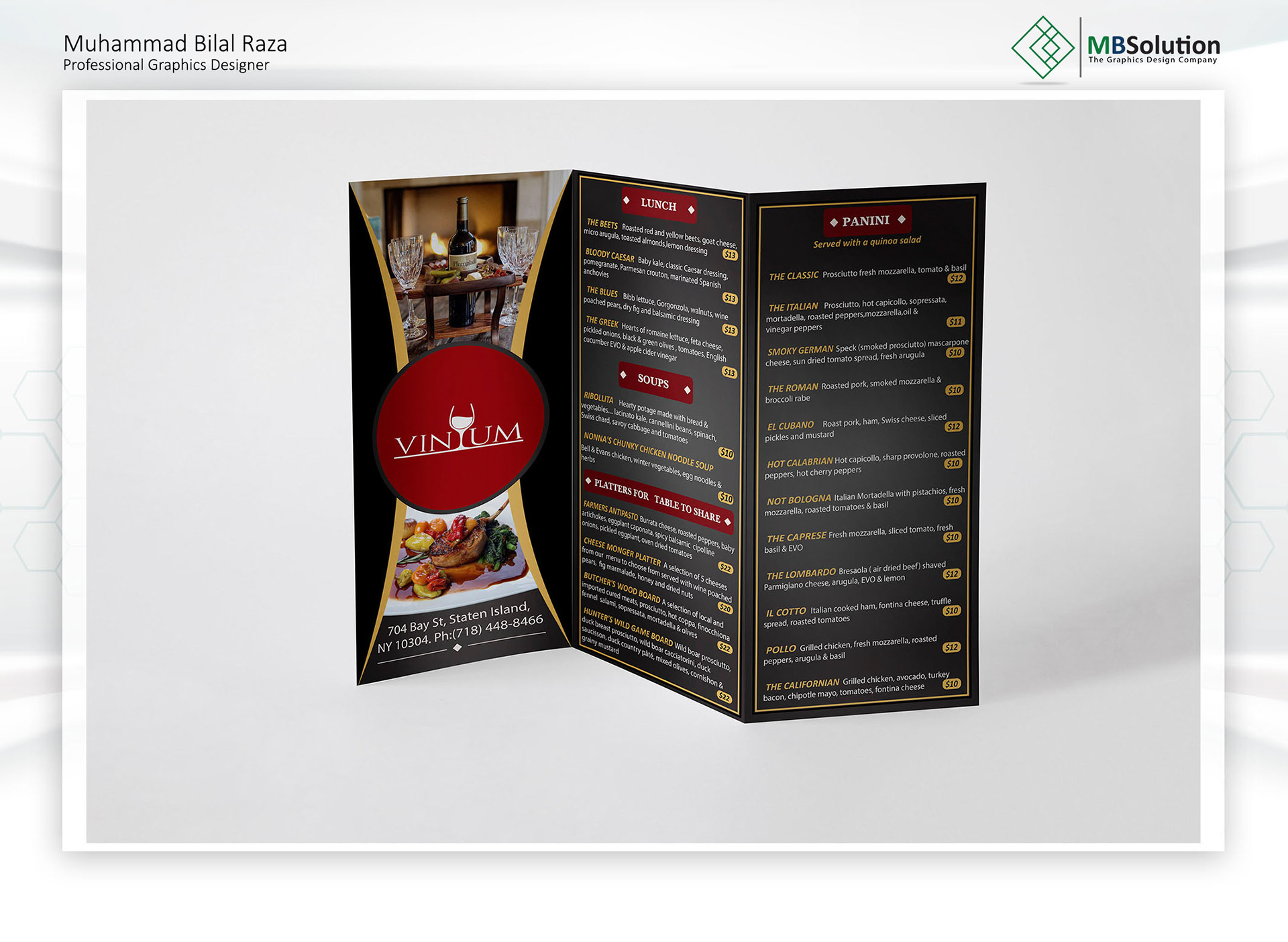 Menu Designs artwork 1 by Muhammad Bilal