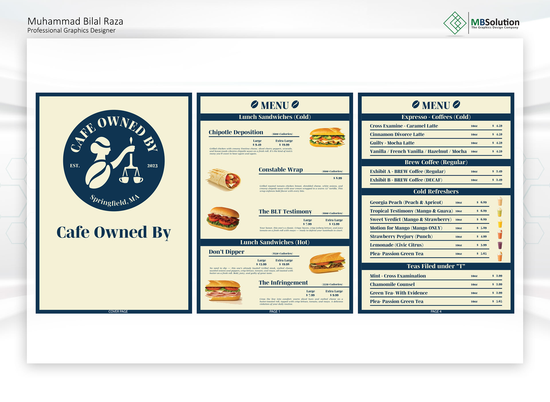 Menu Designs artwork 2 by Muhammad Bilal