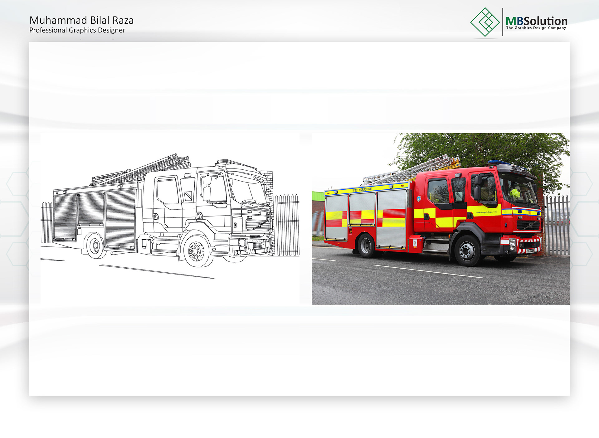 Technical Line Drawing artwork 1 by Muhammad Bilal