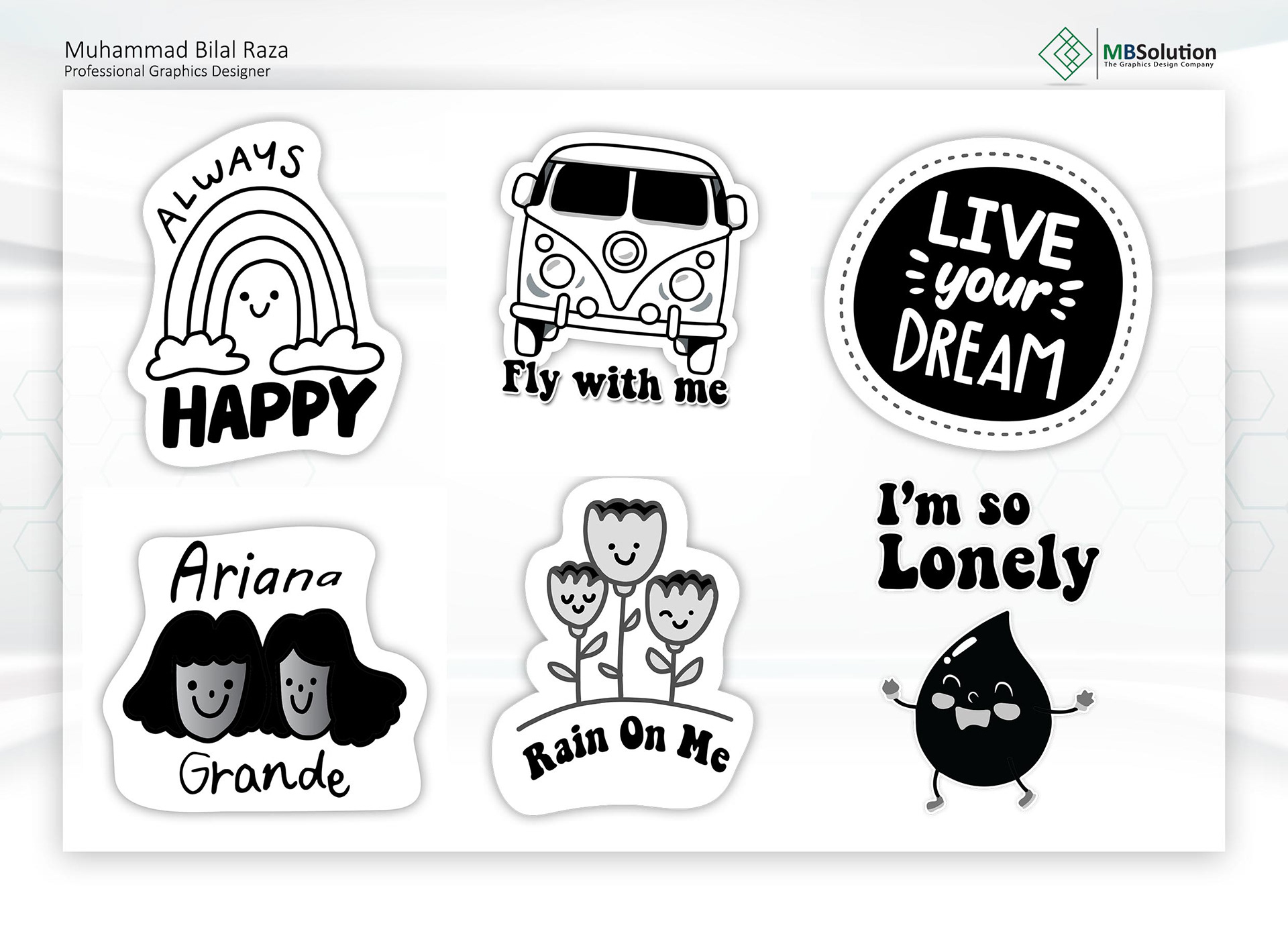 Sticker Designs artwork 1 by Muhammad Bilal