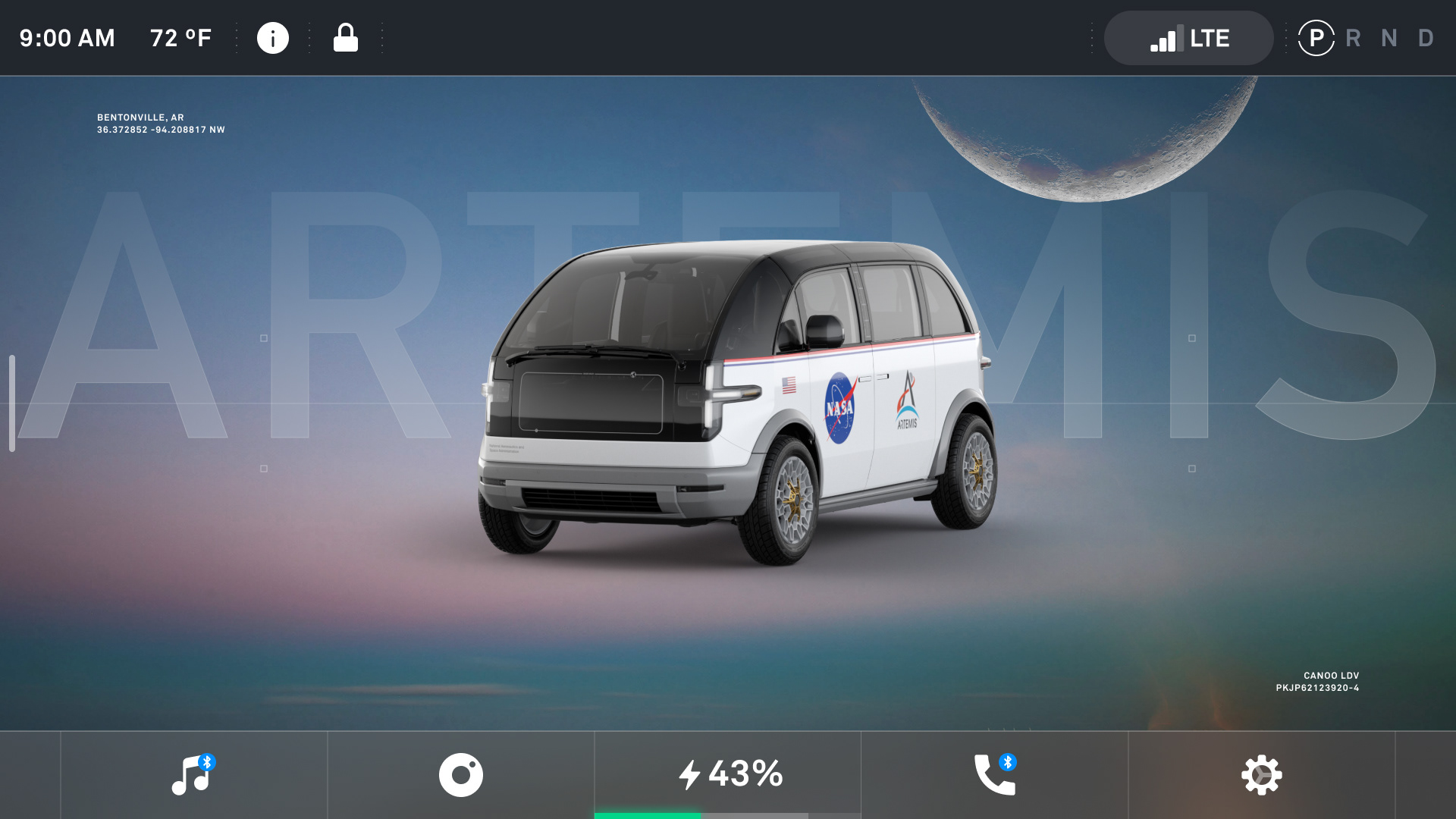 NASA-inspired Infotainment Home Screen